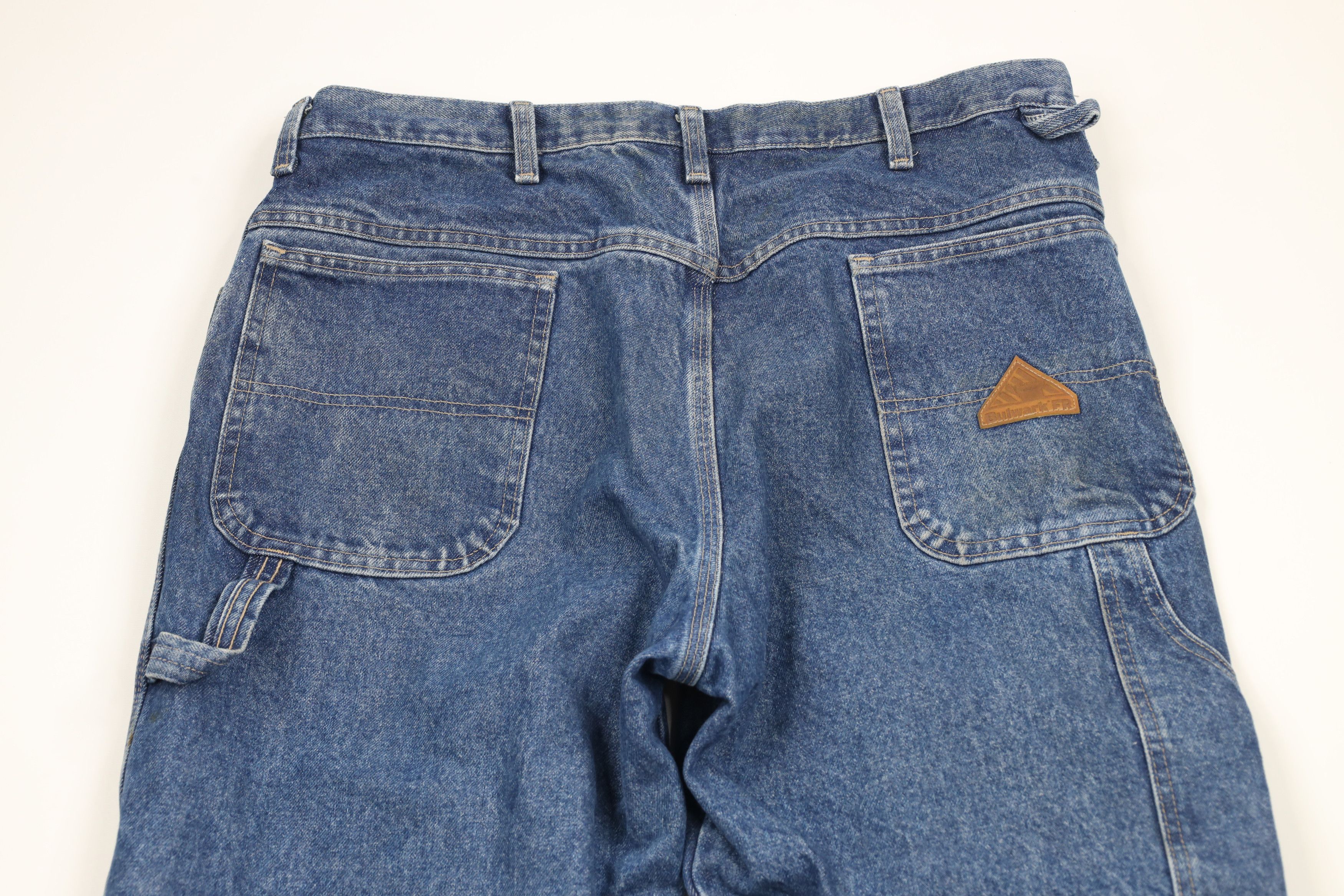 Vintage Vintage Bulwark FR Flame Resistant Wide Leg Dungaree Jeans Size US 38 / EU 54 - 11 Thumbnail