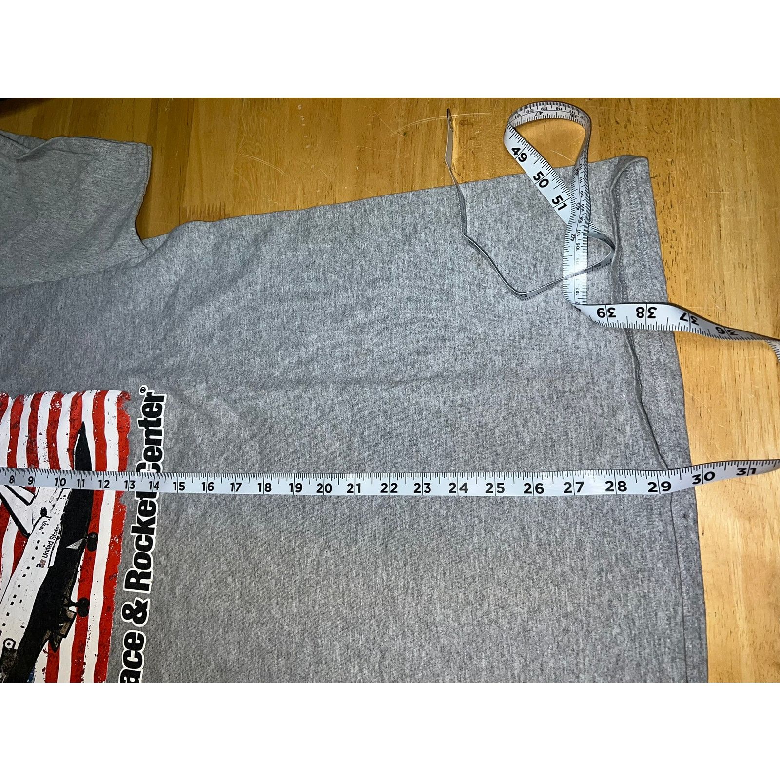 Gildan US Space & Rocket Center Shirt Rocketship America Gray Tee Size US XL / EU 56 / 4 - 9 Thumbnail