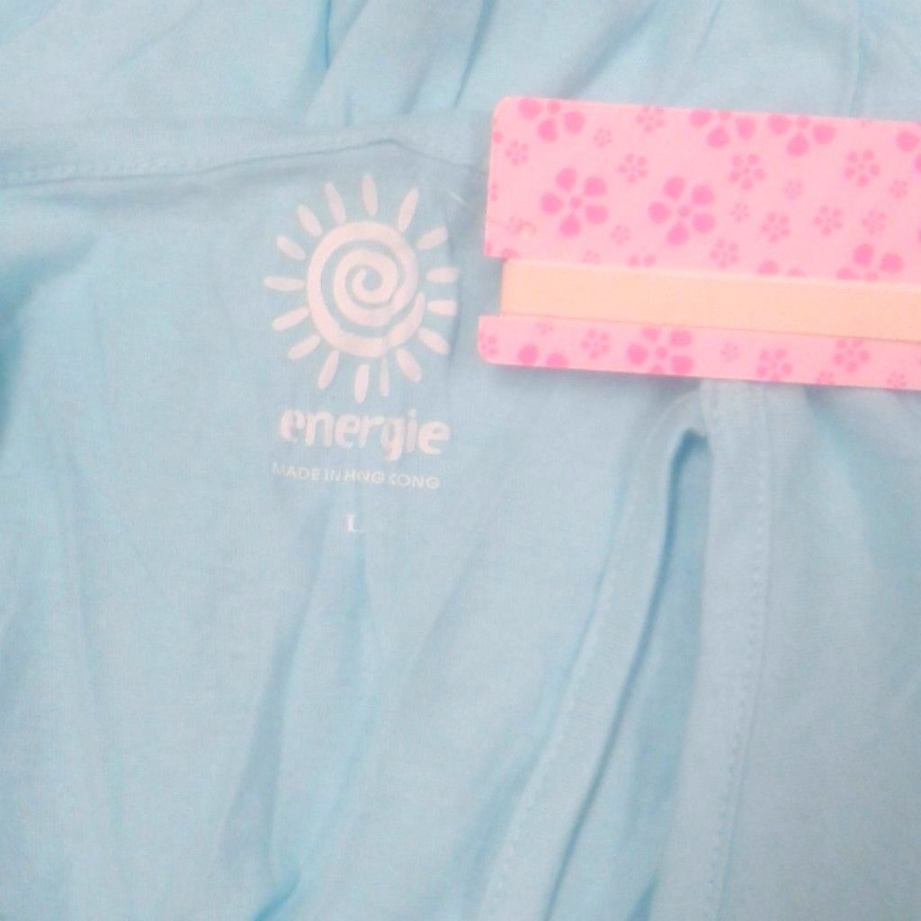 Energie Energie Size L Juniors Tank Top Light Blue Embroidered Flora Size L / US 10 / IT 46 - 5 Thumbnail