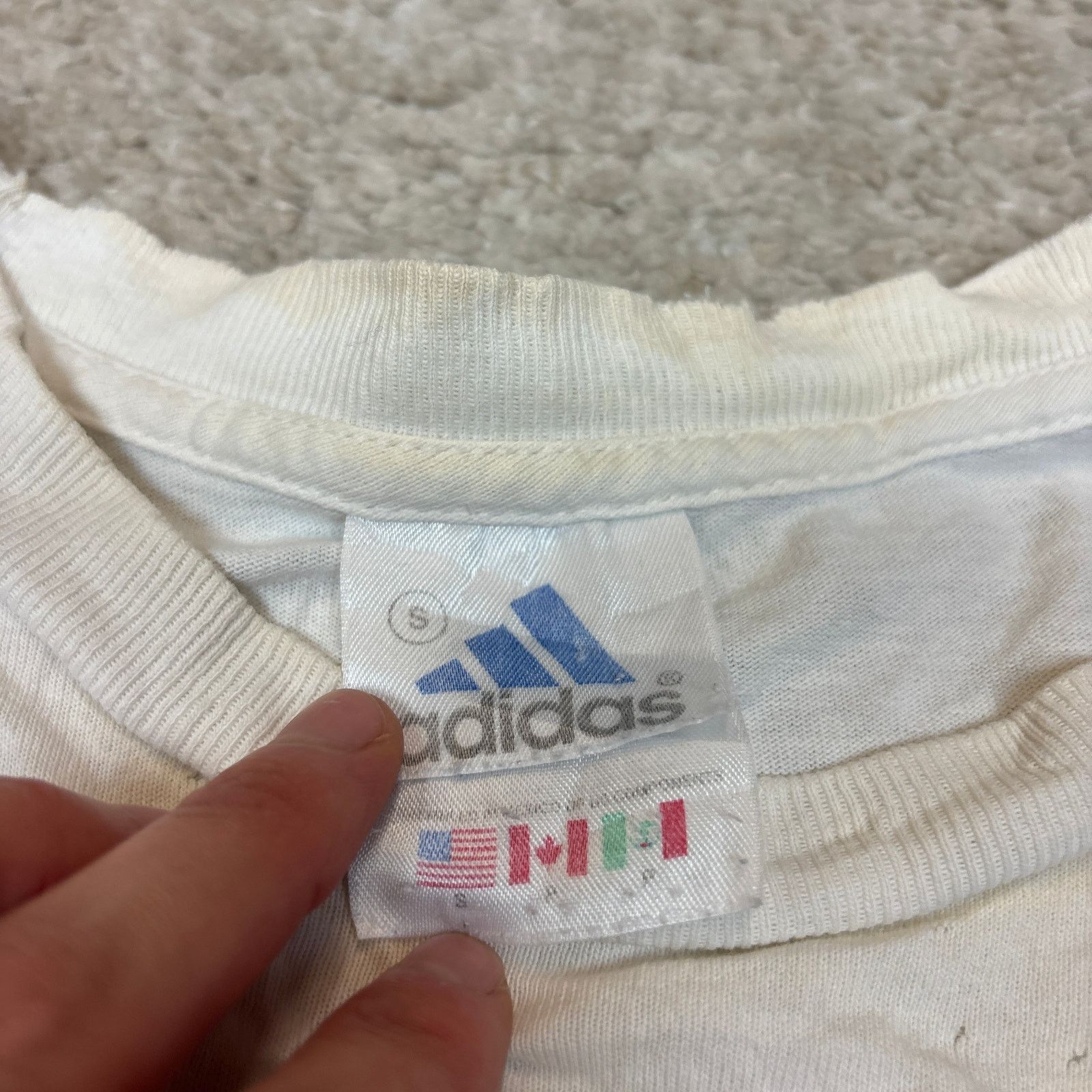 Adidas × Vintage Vintage 90s Adidas Soccer 3 Stripe T Shirt Men's Small Size US S / EU 44-46 / 1 - 5 Thumbnail