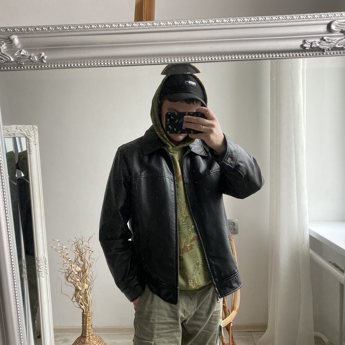 Genuine Leather 🏍 Vintage Moto Genuine Leather Racing Jacket Y2k Motorcycle Size US L / EU 52-54 / 3 - 12 Thumbnail