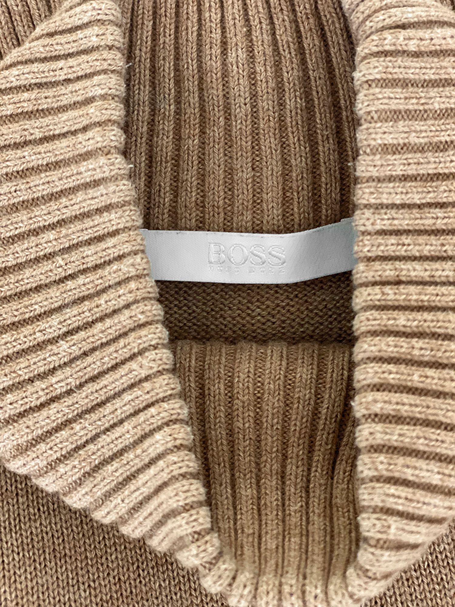 Hugo Boss winter sweater knit dress hugo boss camel wool cotton Size S / US 4 / IT 40 - 2 Thumbnail