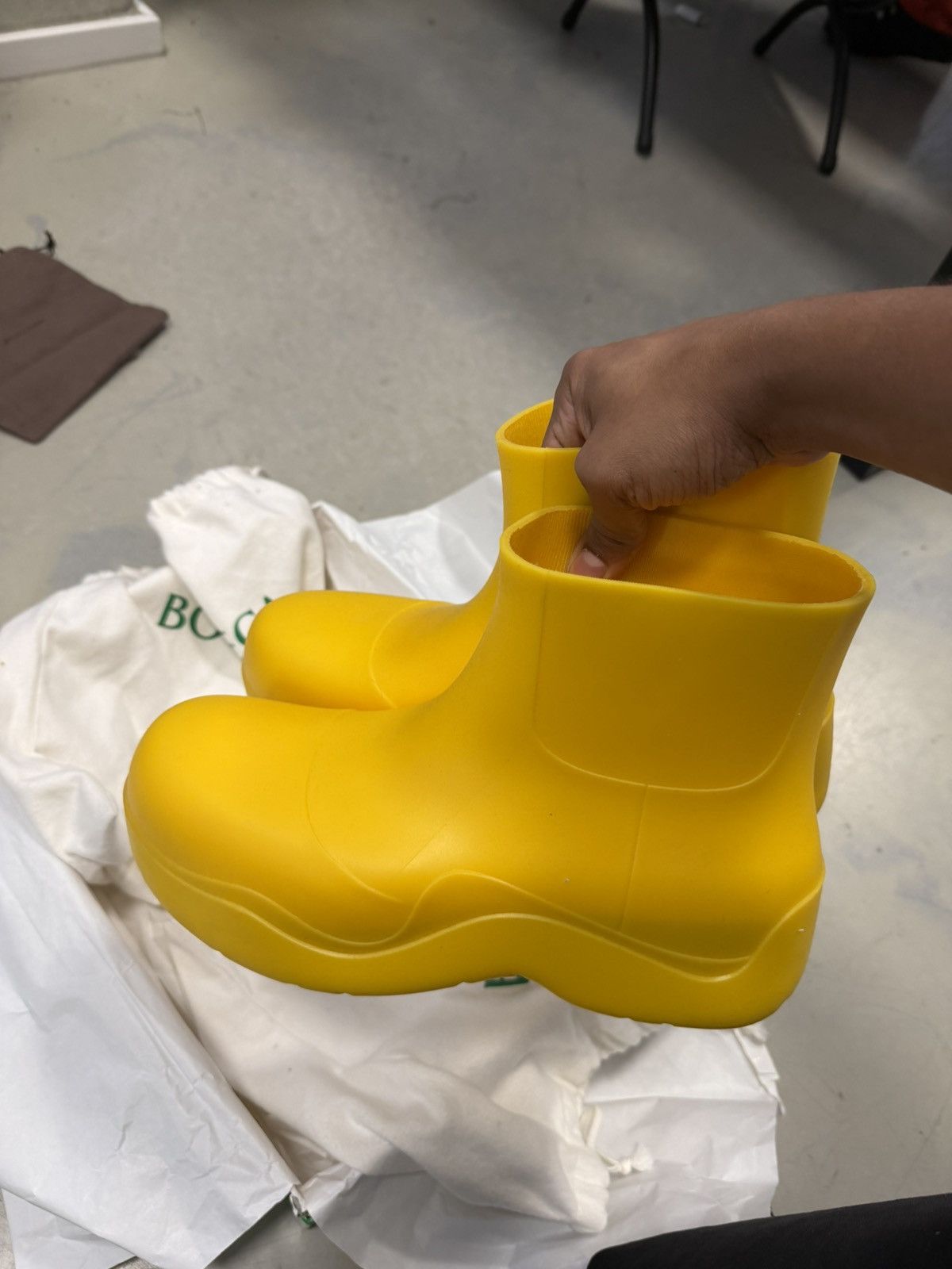Bottega Veneta Bottega Puddle Boots Yellow Size US 10 / EU 43 - 8 Thumbnail
