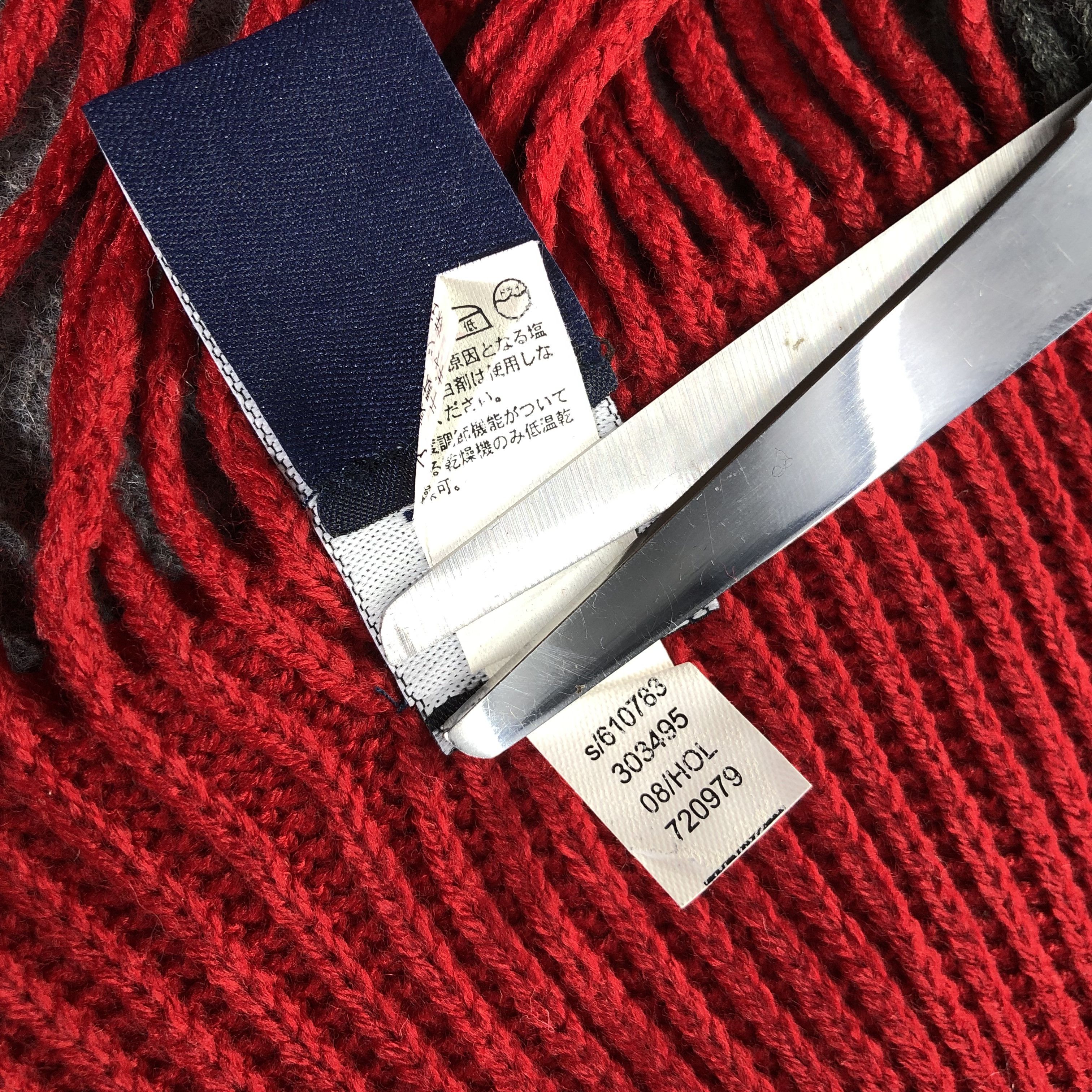 Gap GAP Red & Grey Knit Wool Scarf Muffler V1276 Size ONE SIZE - 6 Thumbnail