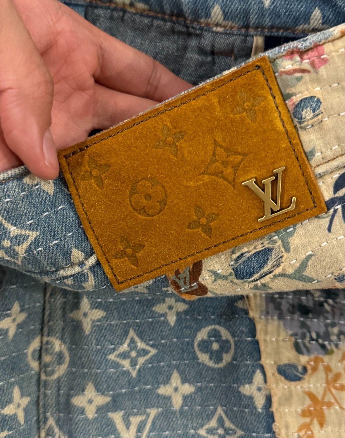 Louis Vuitton Floral destruction boro jeans Size US 31 - 6 Thumbnail
