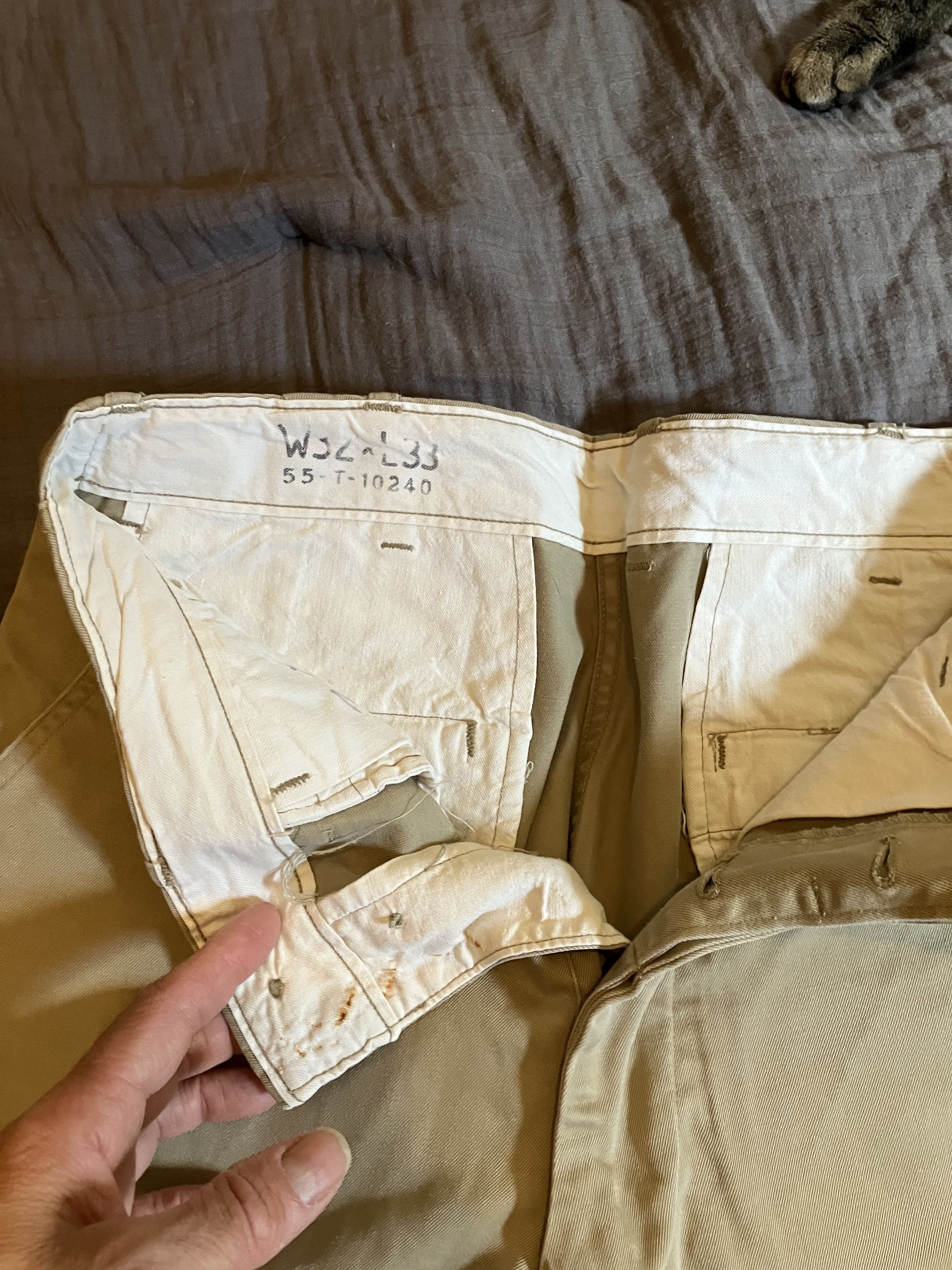 Vintage US Army khaki chinos Size US 30 / EU 46 - 2 Thumbnail