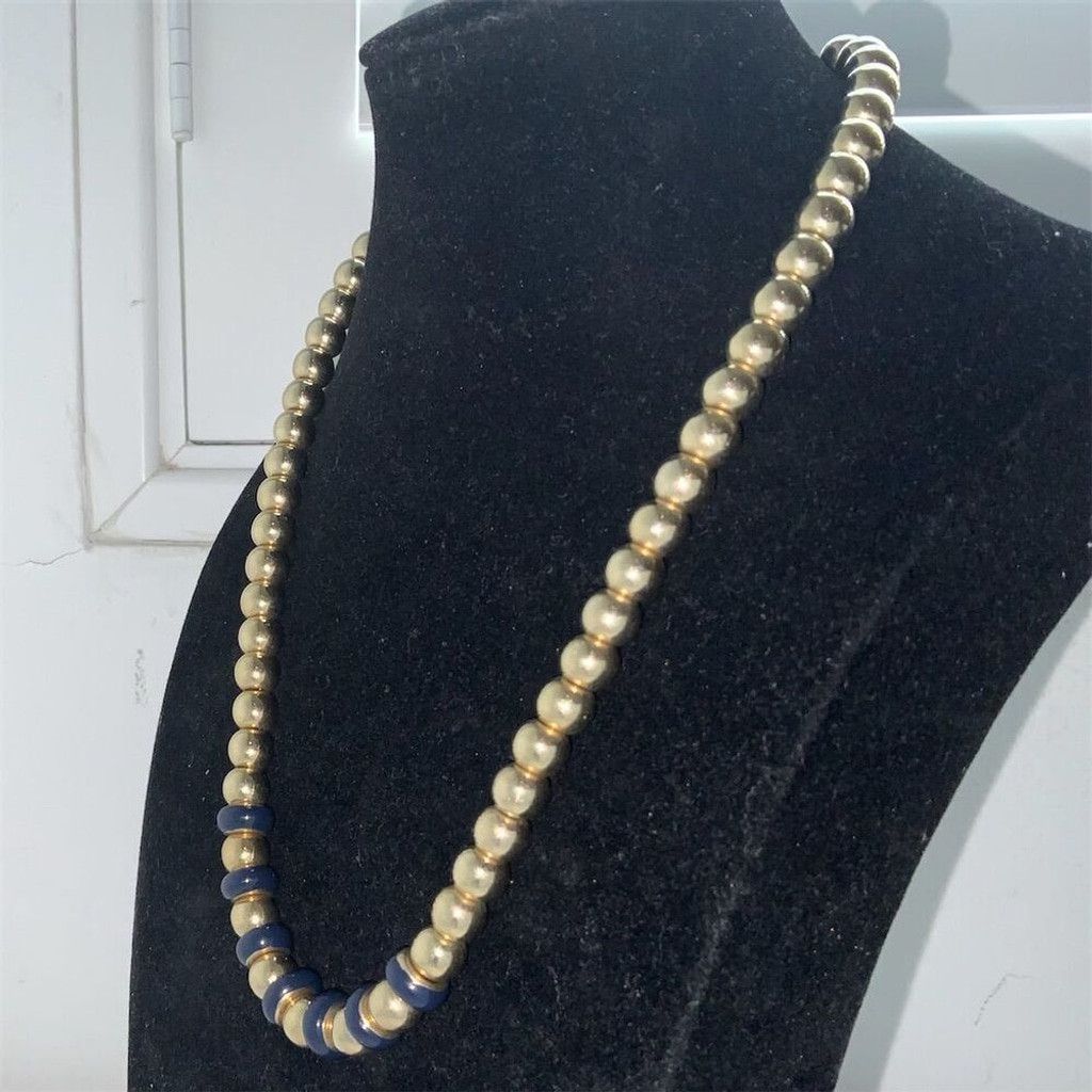 The Unbranded Brand Vintage Gold And Black Bead Necklace 17" Fashion Jewelry Size ONE SIZE - 9 Thumbnail