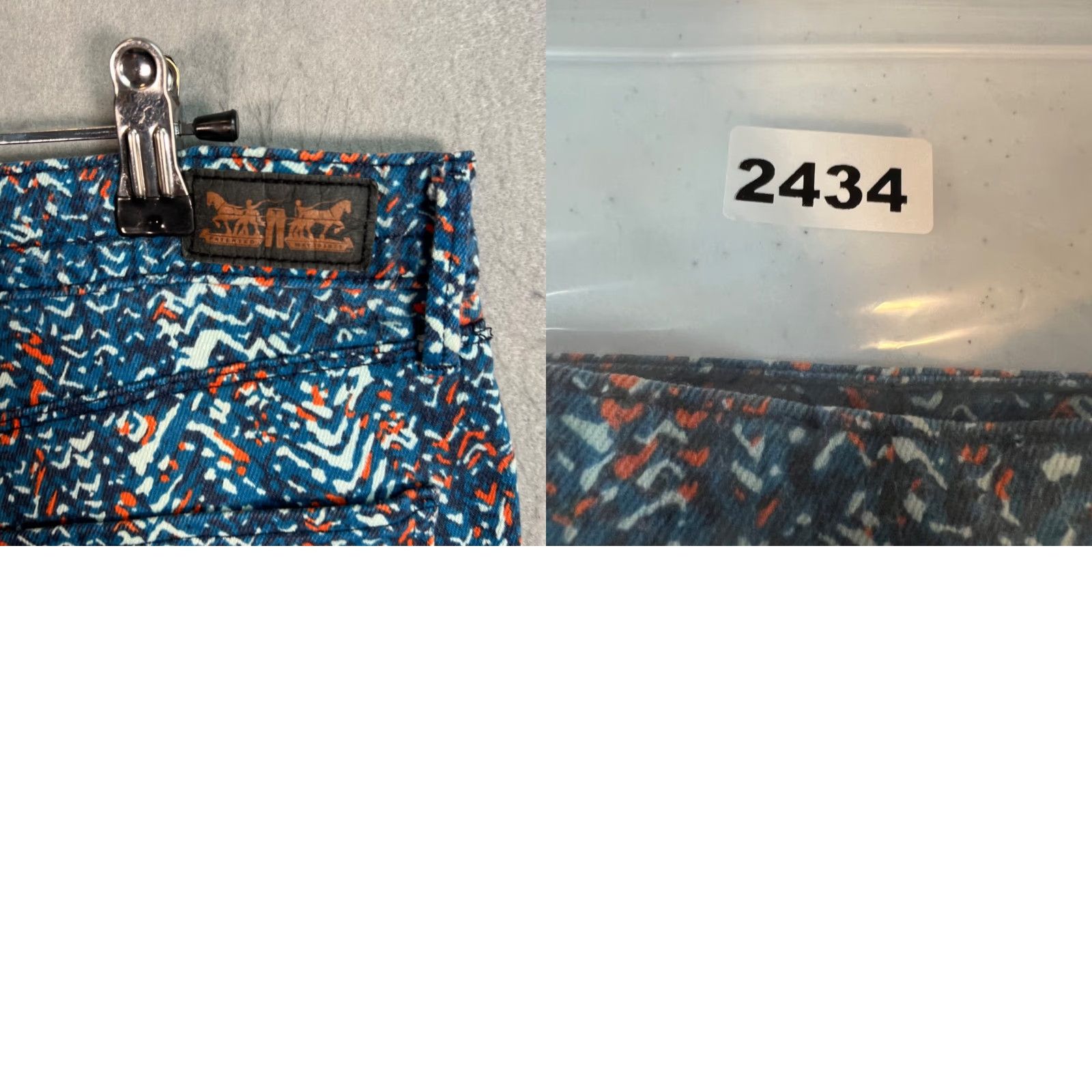 Levi's Levi's Womens 12 Mid Rise Skinny Jeans Multicolor Abstract Print Denim Cotton Blend Stretch 5-Pocket Womens Jeans 26in Inseam Size 34" / US 12 / IT 48 - 9 Thumbnail