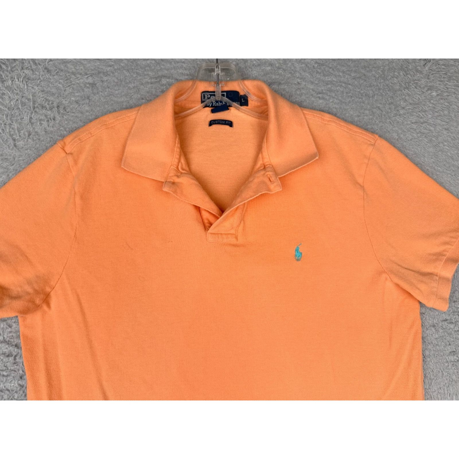 Ralph Lauren VINTAGE Ralph Lauren Polo Shirt Men Large Orange 100% Cotton Custom Fit Polo Shirt Men L Orange Modern American Sports Mens Size US L / EU 52-54 / 3 - 4 Thumbnail