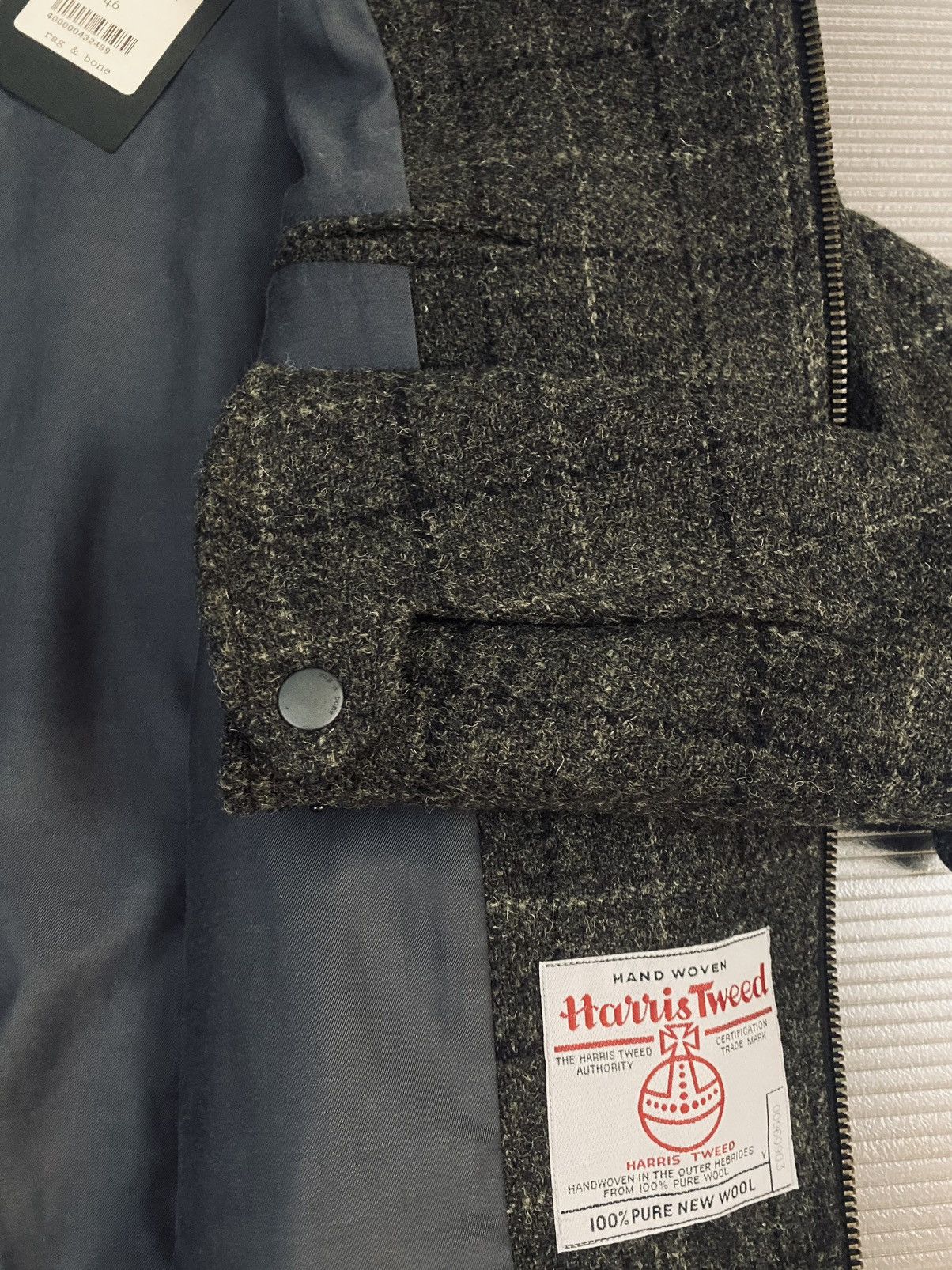 Rag & Bone Rag & Bone 🇺🇸 x Harris tweed wool lambskin B-15 bomber 46 NWT Size US XL / EU 56 / 4 - 6 Thumbnail