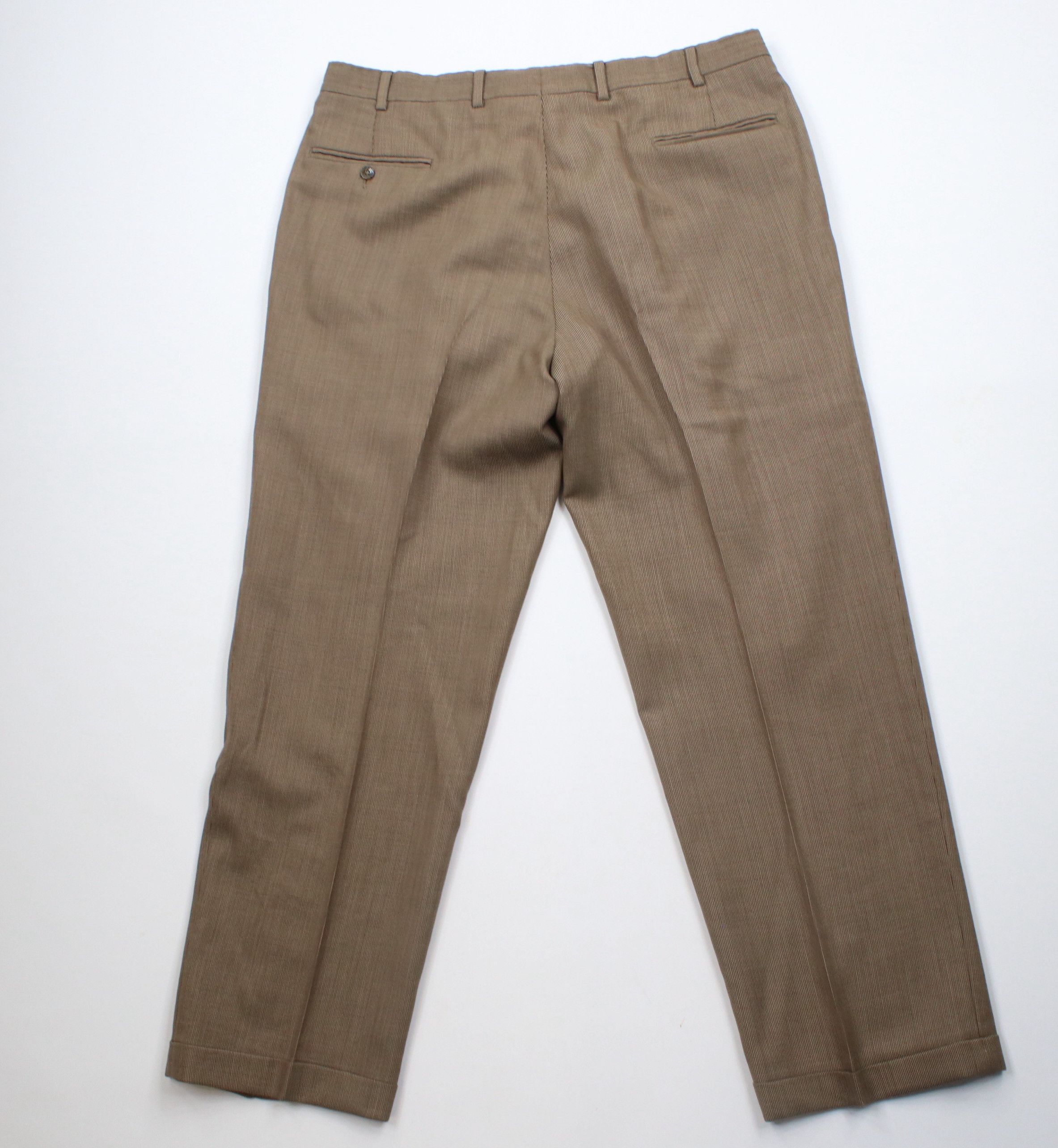 Vintage Vintage 90s Streetwear Wool Wide Leg Chino Pants Brown Size US 36 / EU 52 - 10 Thumbnail