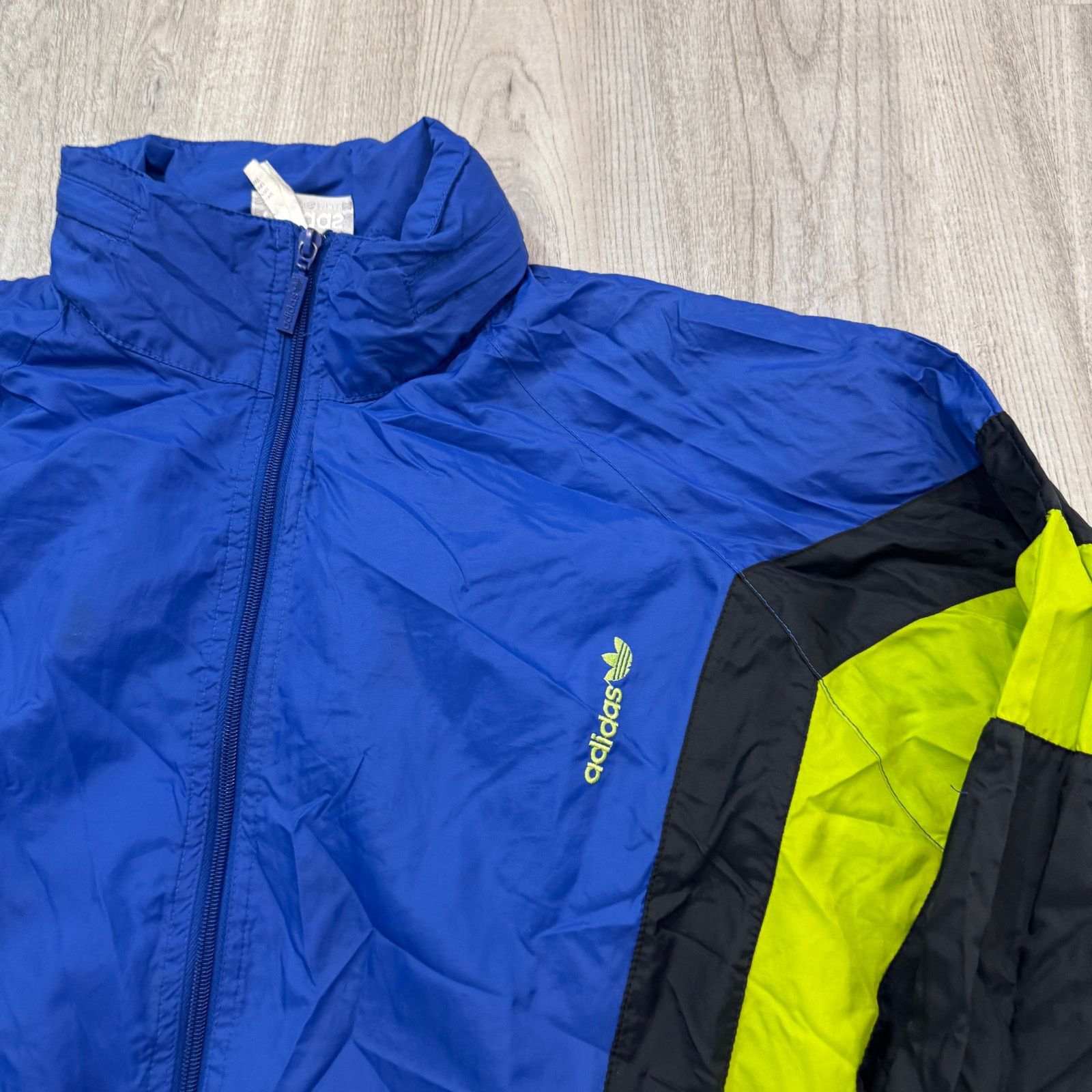Adidas Vintage Adidas Windbreaker Jacket Mens Large Blue Green 90s Size US L / EU 52-54 / 3 - 3 Thumbnail
