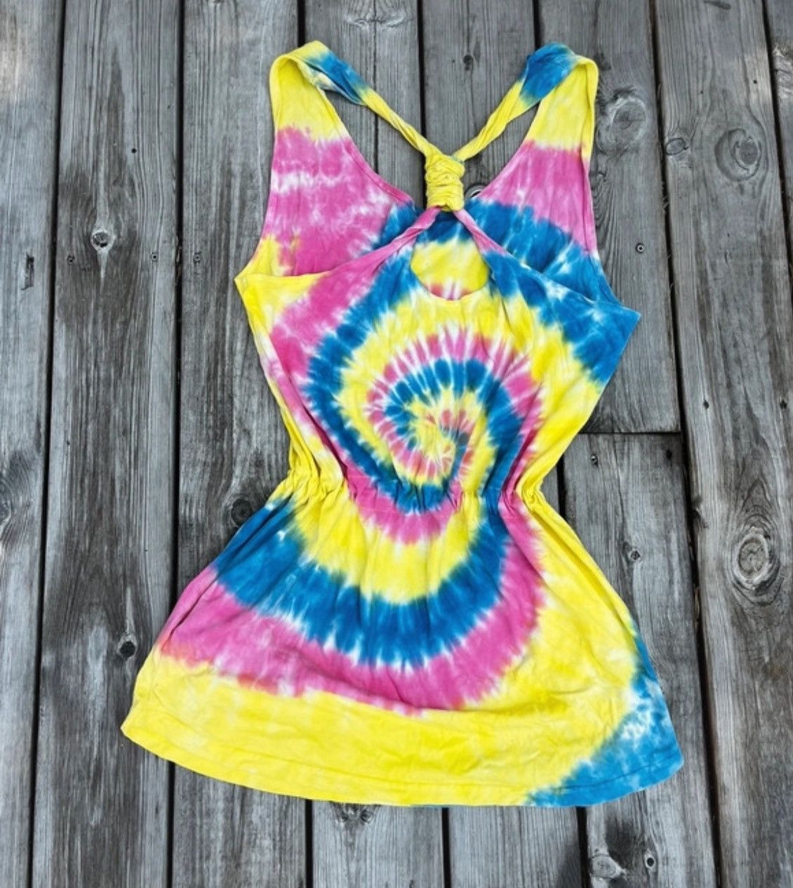 Other Vintage Y2K Top Blouse Tie Dye Tunic Top Size M / US 6-8 / IT 42-44 - 2 Thumbnail