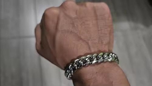 Jewelry 10 mm + 22 cm Cuban Chain Bracelets Size ONE SIZE - 5 Thumbnail