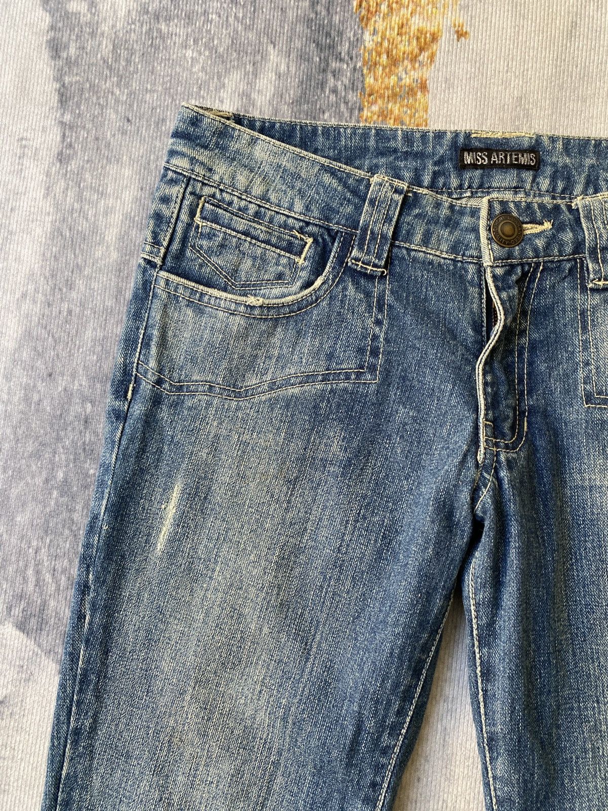 Japanese Brand × Tornado Mart 1990’s Miss Artemis Tribal Design Flare Denim Size US 29 - 13 Thumbnail