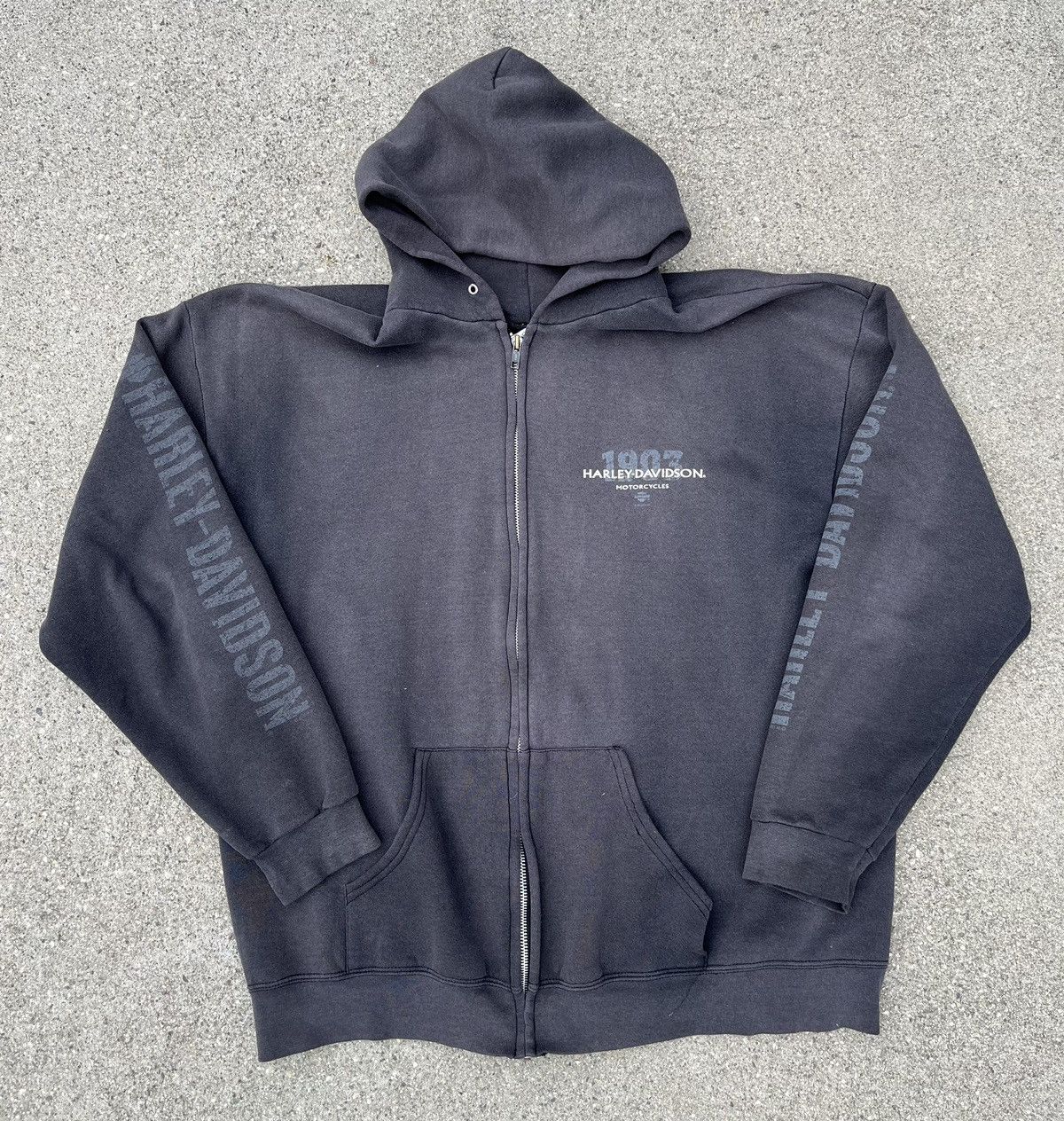 Harley Davidson Vintage 2001 Harley Davidson Zip Hoodie Sweatshirt Jacket Size US L / EU 52-54 / 3 - 11 Thumbnail