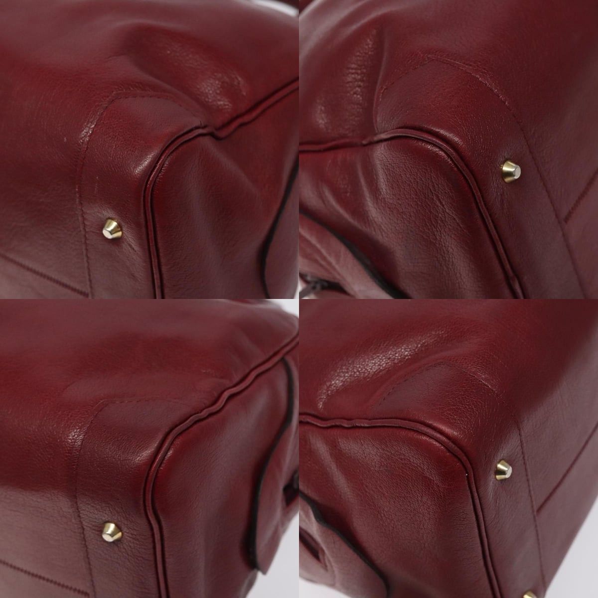 Dior DIOR Hand Bag Leather Red Gold Size ONE SIZE - 10 Thumbnail