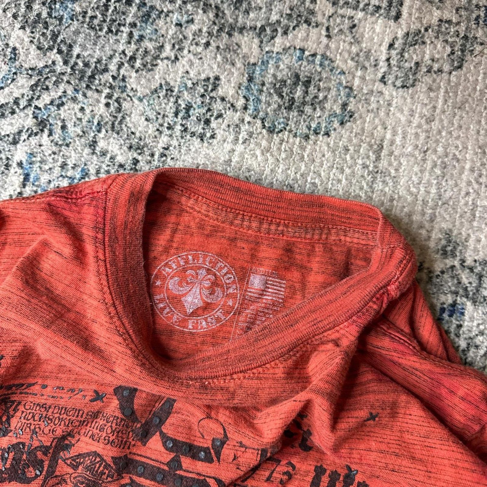 Affliction Rare Vintage y2k orange sinful affliction t shirt Size US M / EU 48-50 / 2 - 5 Thumbnail