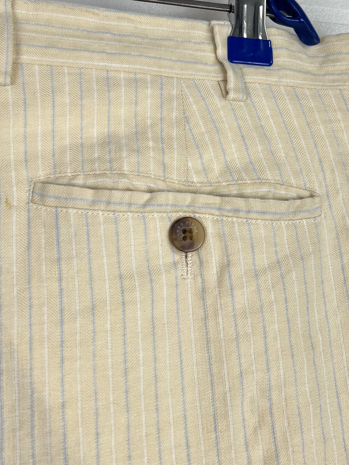 Loro Piana LORO PIANA Pants Chino Trousers Striped Lino Cotton Men's Size US 40 / EU 56 - 17 Thumbnail
