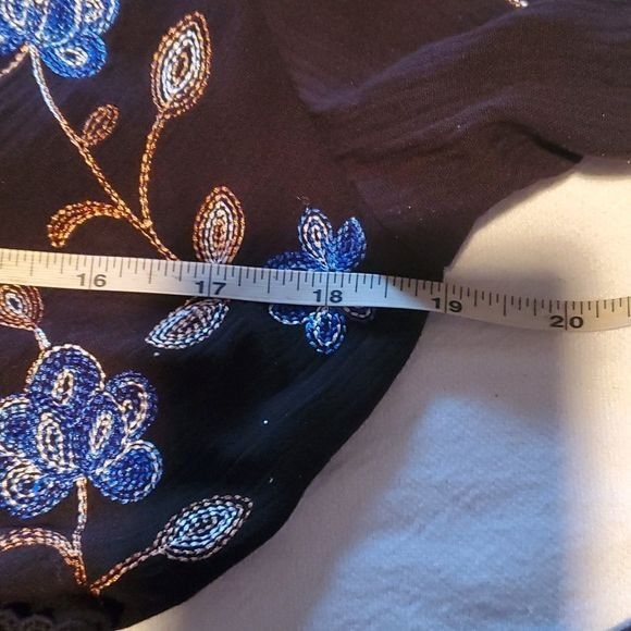 Other Blue Rain (Franchesca) Embroidered Long Slv Accented Black L Size M / US 6-8 / IT 42-44 - 8 Thumbnail