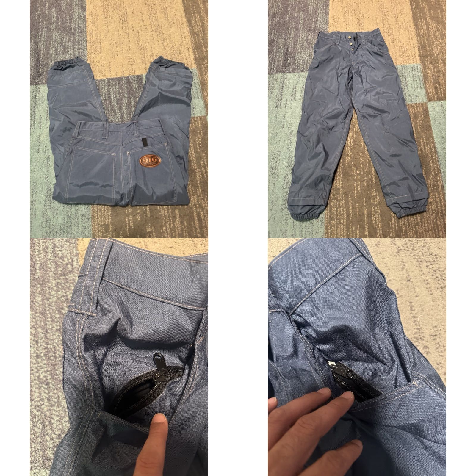 Vintage VINTAGE 916 Brand Rave Pants Baggy Cargo Jeans Style Men Regular In USA Size M Blue 5-Pocket Inseam 29 in Size US 31 - 10 Thumbnail