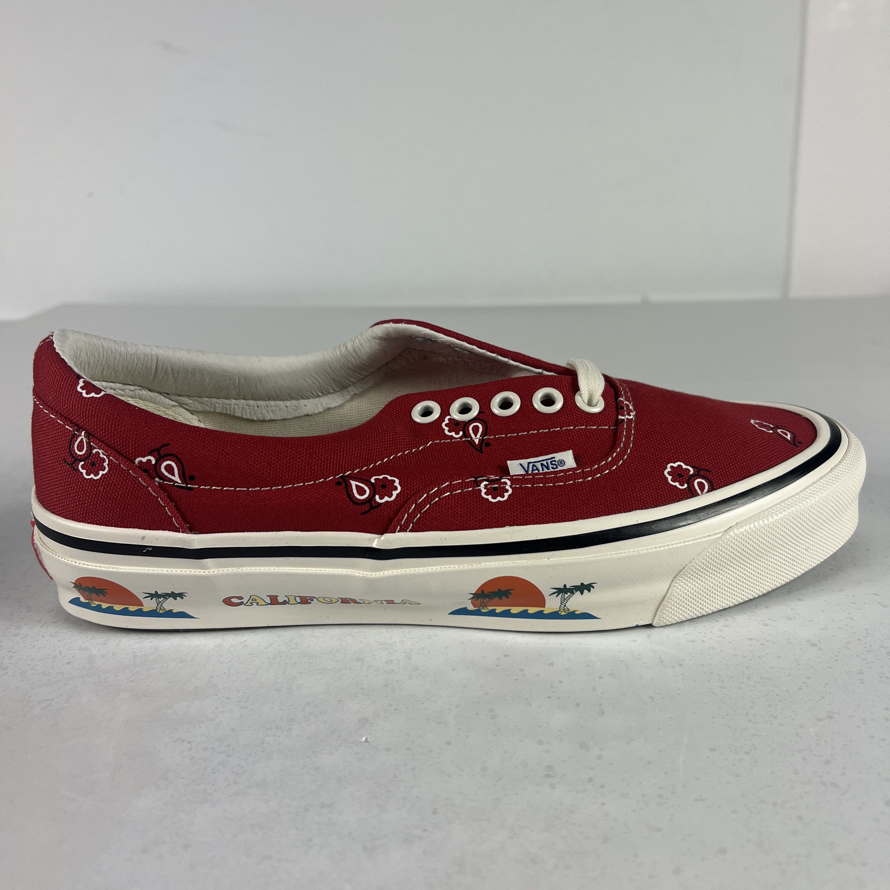 VANS OG Era LX Shoes Paisley Pompeian Red Bandana Sneakers