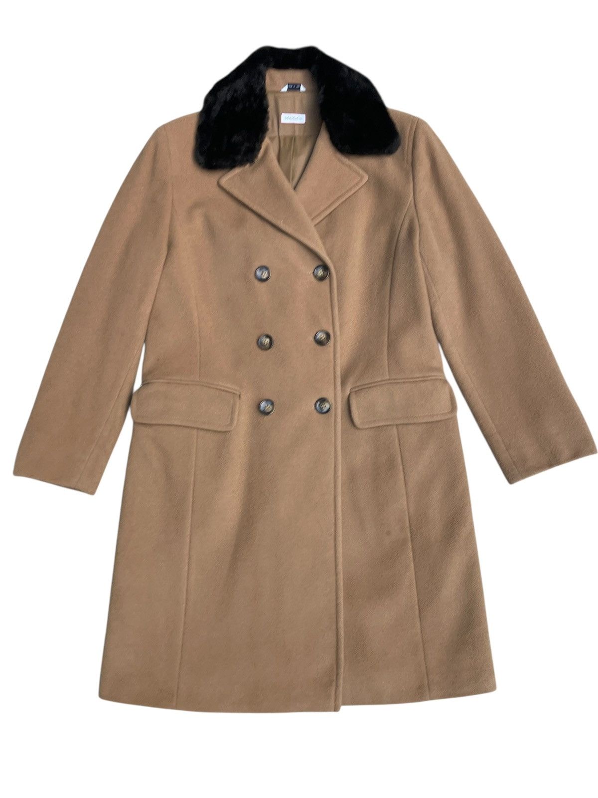 Max Mara Max Mara Camel Fur Collar Coat – Italian Luxury Outerwear Size M / US 6-8 / IT 42-44 - 1 Thumbnail