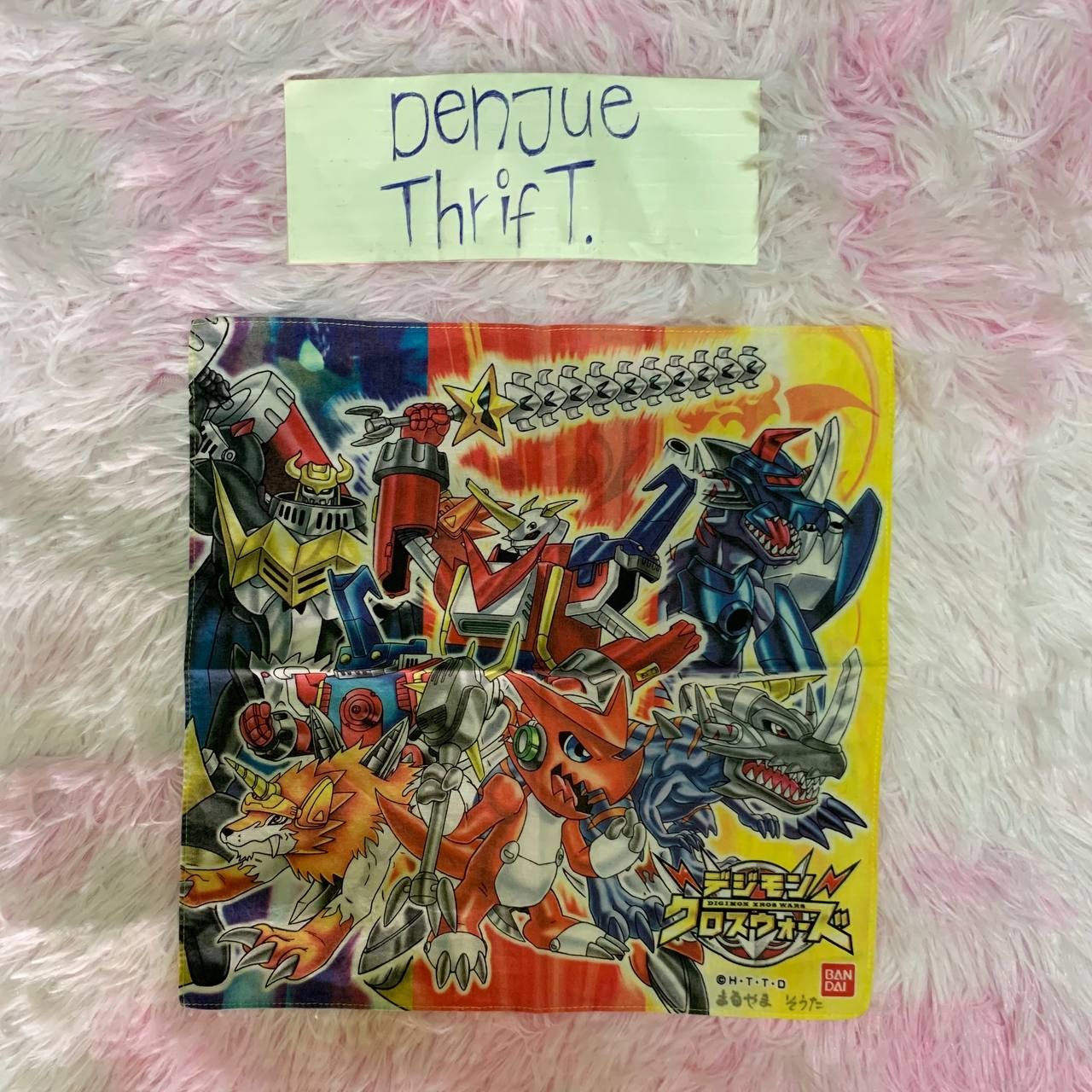 Anime × Japanese Brand Digimon Fusion Xros Wars Bandai Handkerchief Bandana Size ONE SIZE - 1 Thumbnail