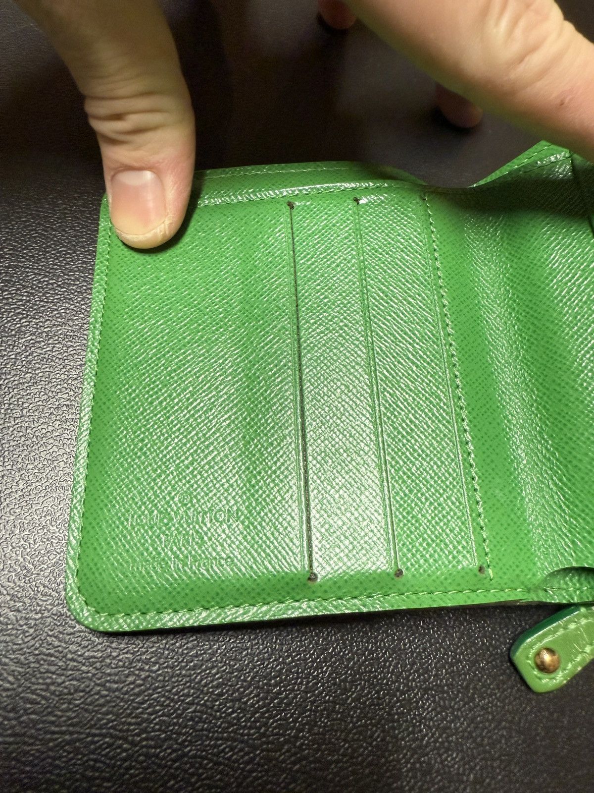 Louis Vuitton Louis Vuitton Monogram Perforated Green Zip Compact Wallet Size ONE SIZE - 9 Thumbnail