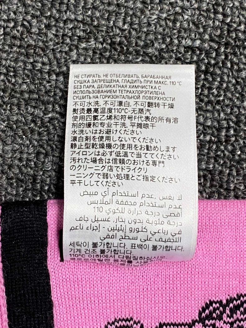 Balenciaga Balenciaga Pink Cashmere Blend Logo Scarf Size ONE SIZE - 8 Thumbnail