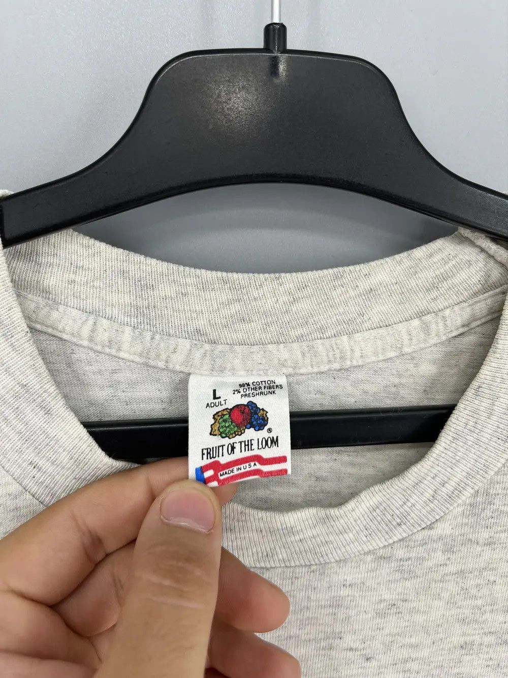 Fruit Of The Loom Vintage Wolf Jackson Hole T Shirt Single Stitch Graphic Tee Size US L / EU 52-54 / 3 - 10 Thumbnail