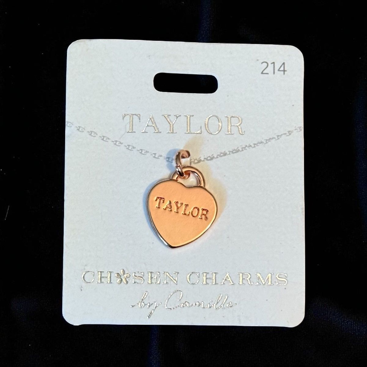 Other Chosen Charms rose gold Taylor name heart charm Size ONE SIZE - 1 Thumbnail