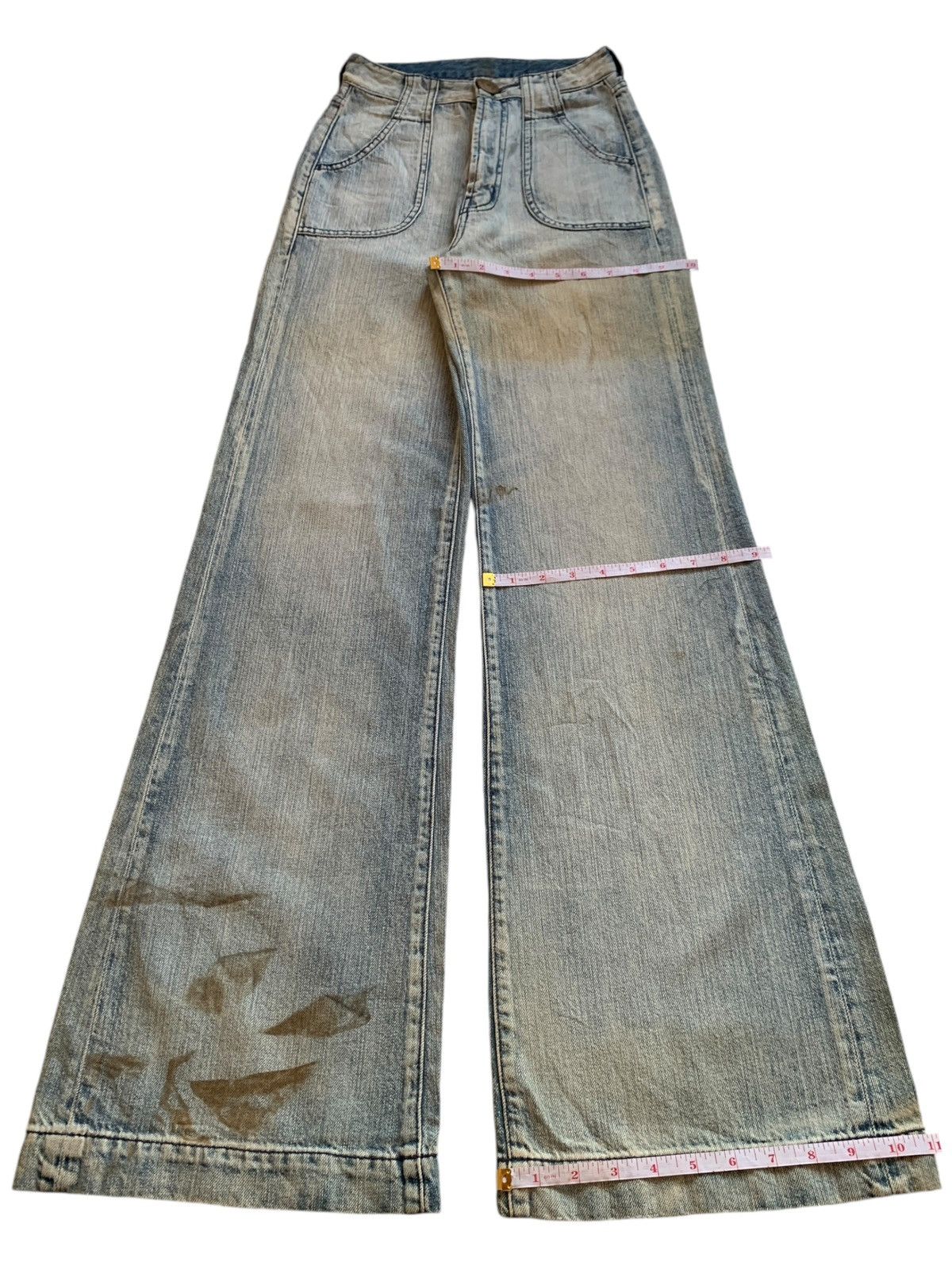 Hysteric Glamour × Japanese Brand Vintage Japanese Brand Mud Wash Fatigue Flare Jeans Size 23" - 14 Thumbnail