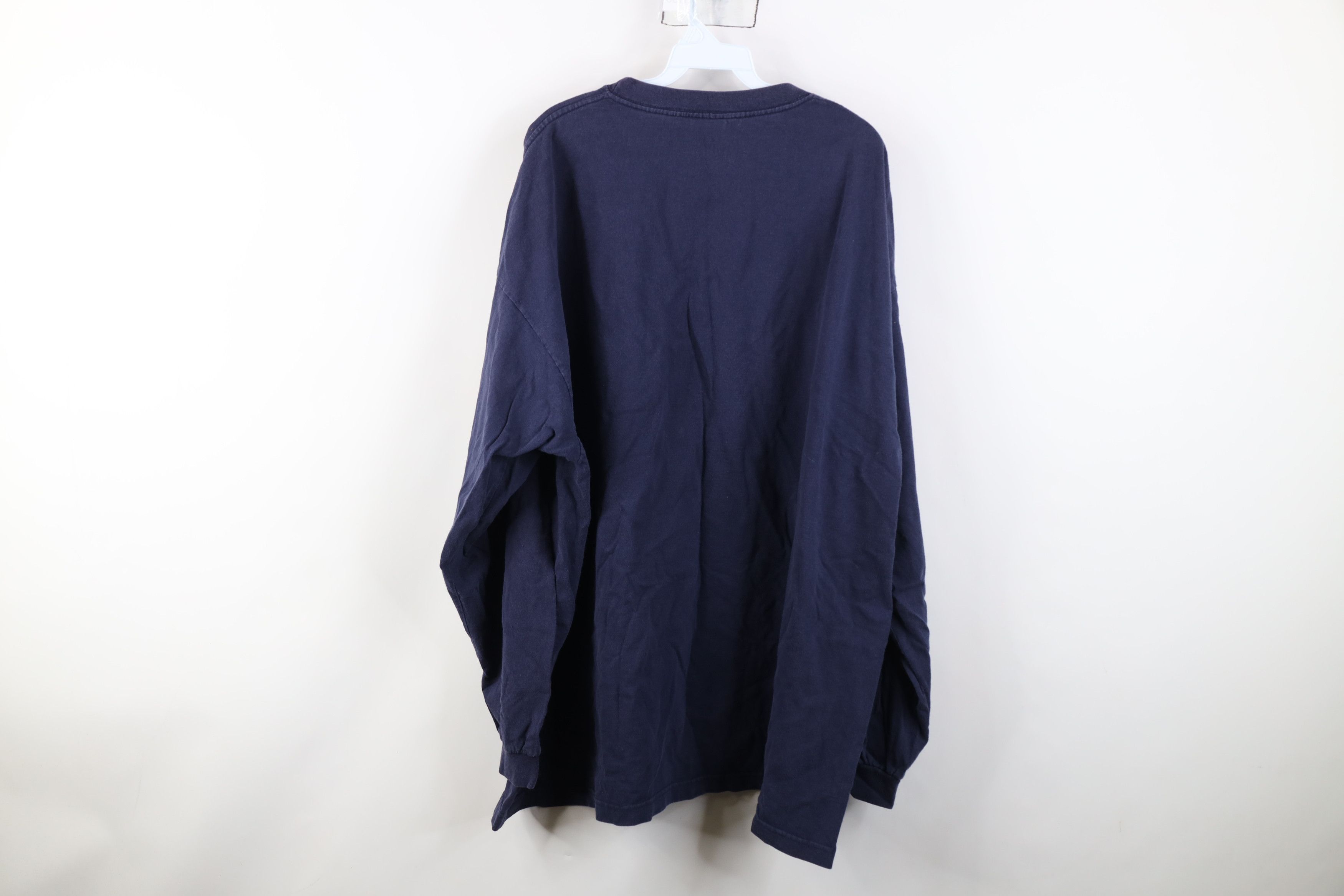 Vintage Vintage 90s Streetwear Cotton Long Sleeve T-Shirt Blue USA Size US XXL / EU 58 / 5 - 11 Thumbnail