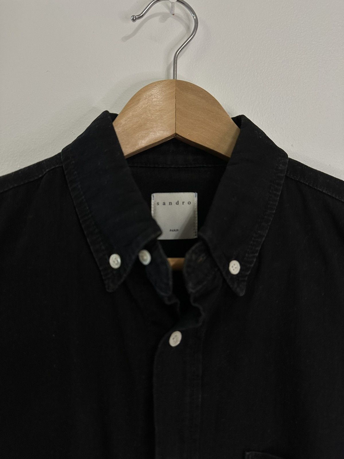 Sandro Sandro Paris Denim Shirt - Black - S Size US S / EU 44-46 / 1 - 2 Thumbnail