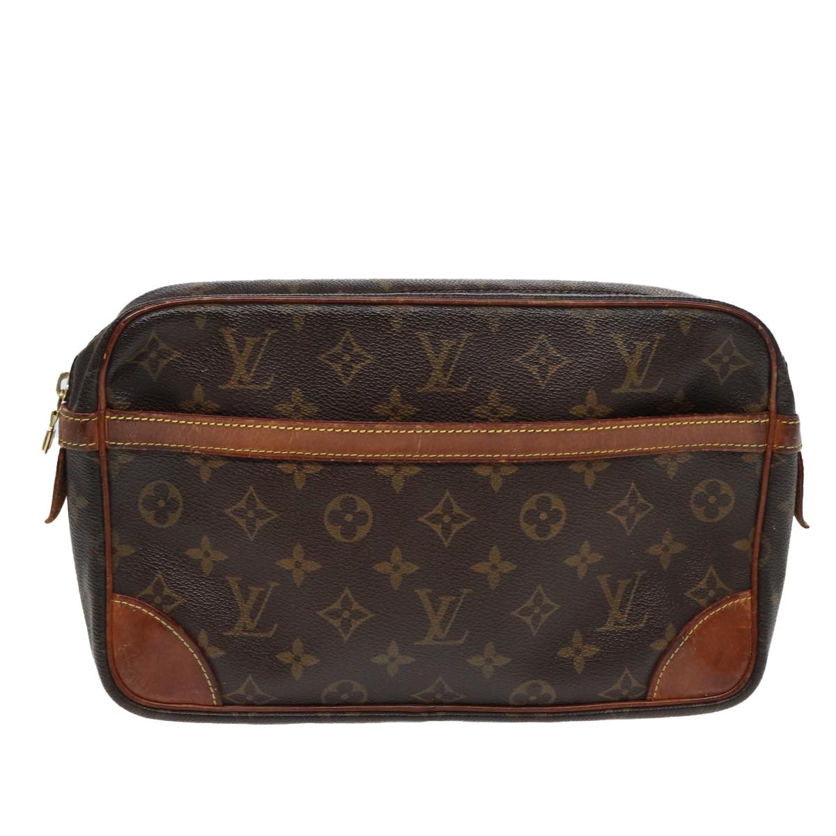 Louis Vuitton Compiegne 28 Brown Canvas Clutch Bag (Pre-Owned) Size ONE SIZE - 1 Thumbnail