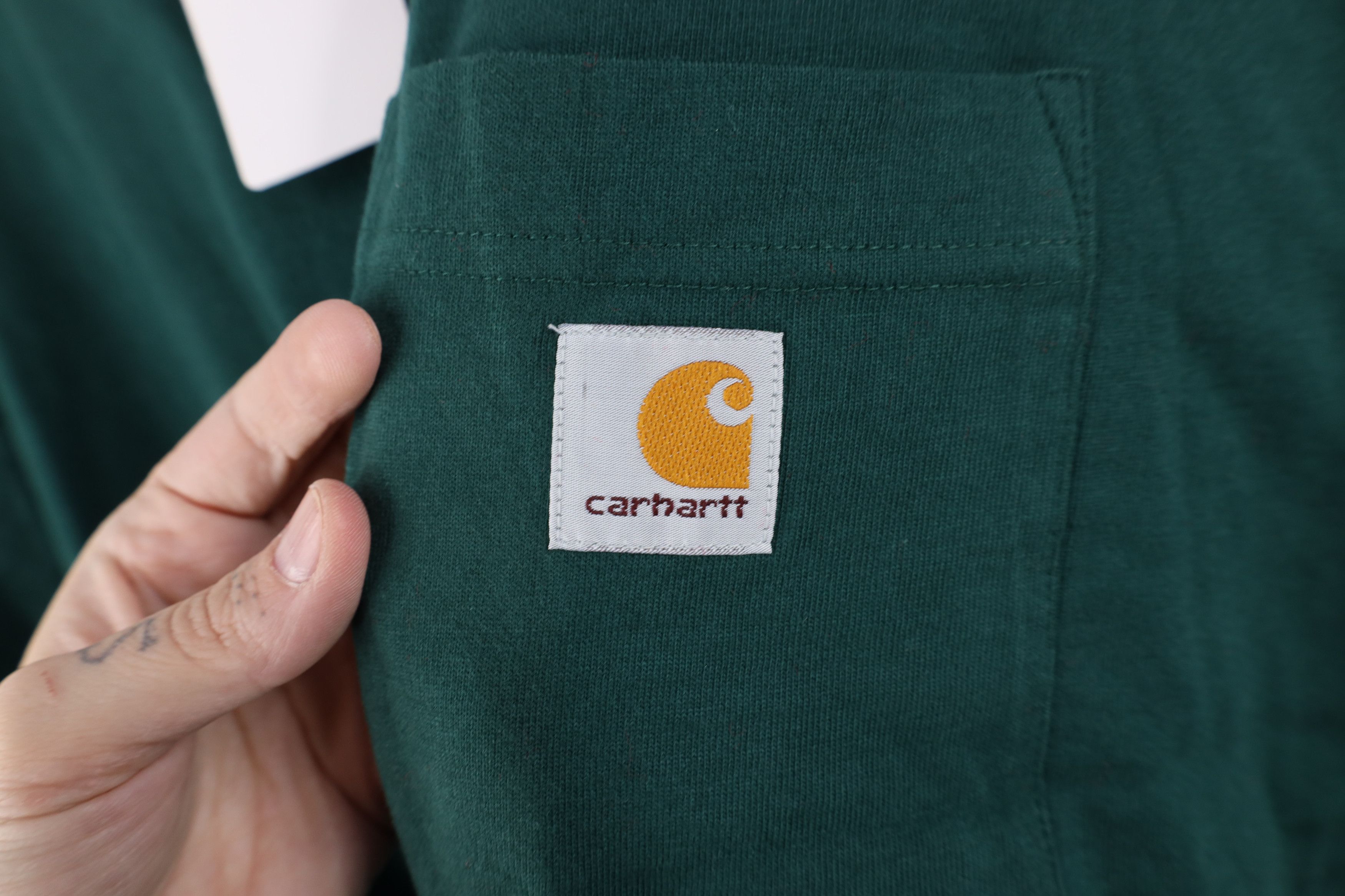 Carhartt Deadstock Vintage 90s Carhartt Pocket T-Shirt Hunter Green Size US XXL / EU 58 / 5 - 4 Thumbnail