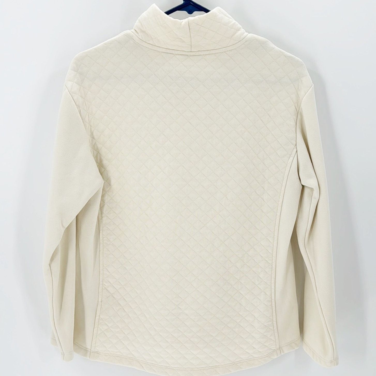 L.L. Bean LL Bean Sweater sz S Petite cream Pullover Mock Neck quilted Size S / US 4 / IT 40 - 2 Thumbnail