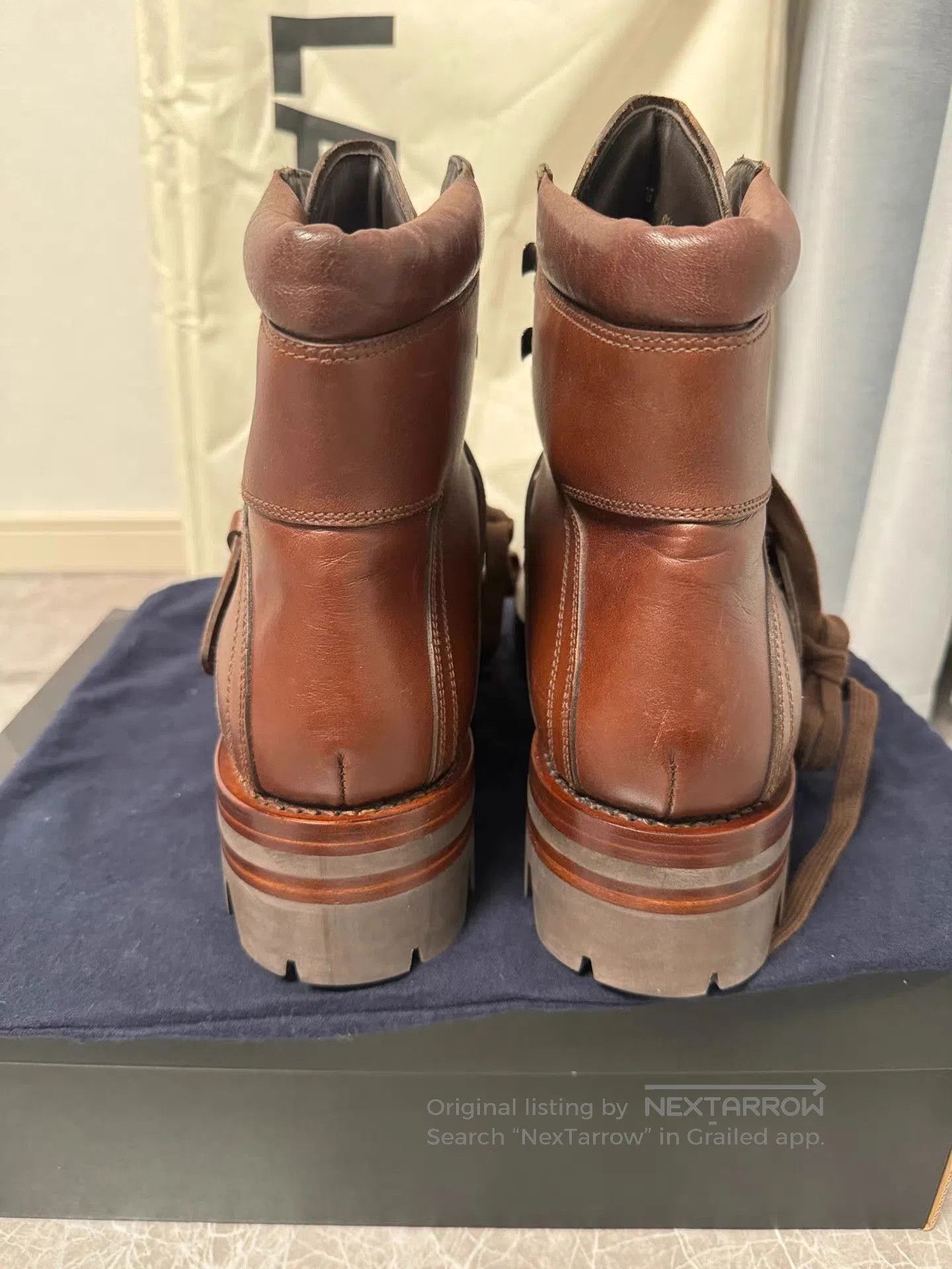 Prada Brown Leather Boots Size 9.5. Size US 9.5 / EU 42-43 - 1 Thumbnail