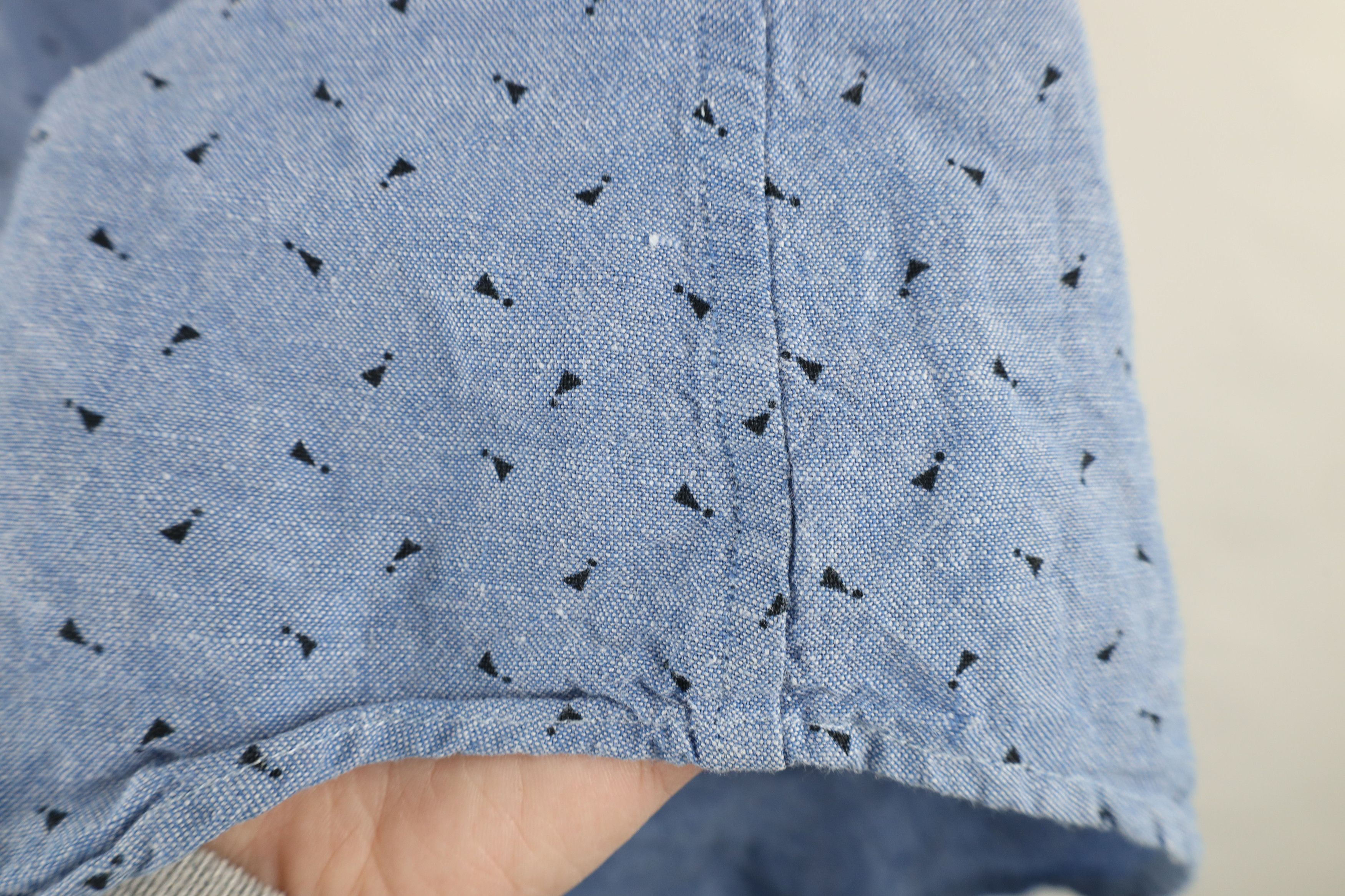 Banana Republic × Vintage Banana Republic Geometric Linen Short Sleeve Button Shirt Size US M / EU 48-50 / 2 - 7 Thumbnail