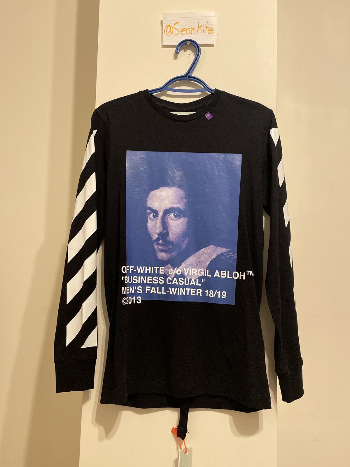 Image of Off White Off-White Bernini Tee in Black, Men's (Size XS)