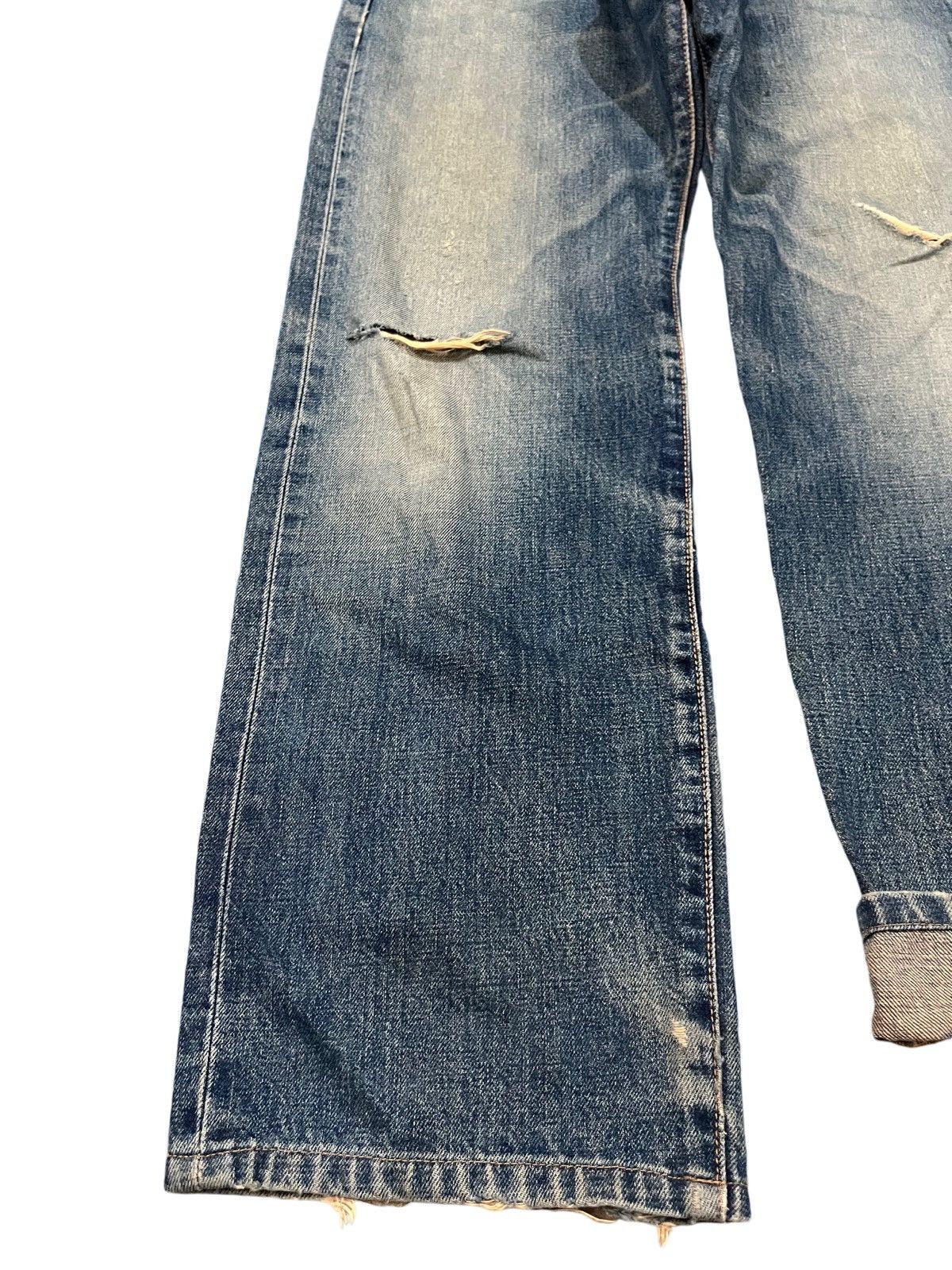 Edwin Vintage Edwin 505X Selvedge Distressed Denim Size US 29 - 3 Thumbnail