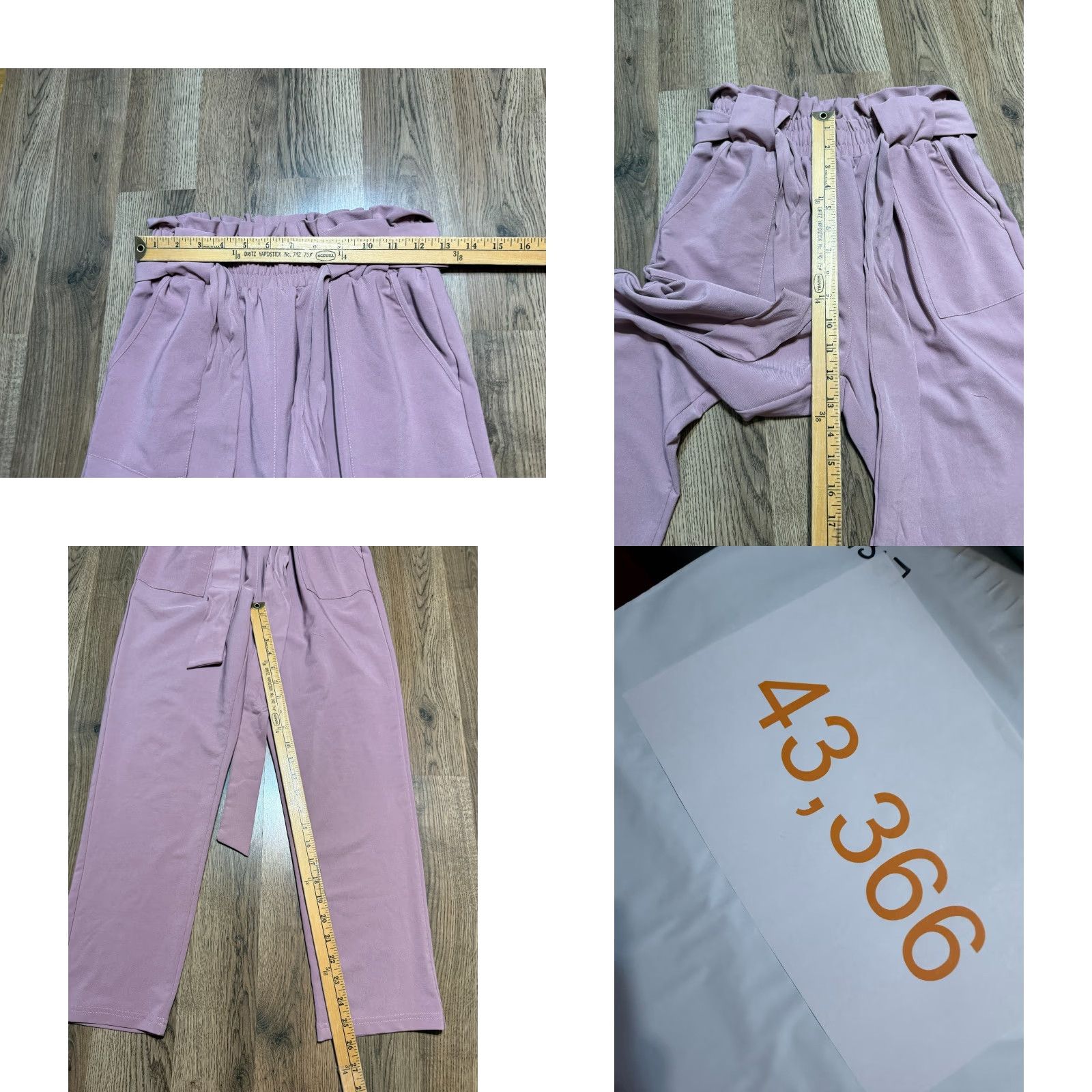 Vintage Grace Karin Pants Women's Size Small Pink Tie Waist Straight Casual High Rise Size 28" / US 6 / IT 42 - 8 Thumbnail