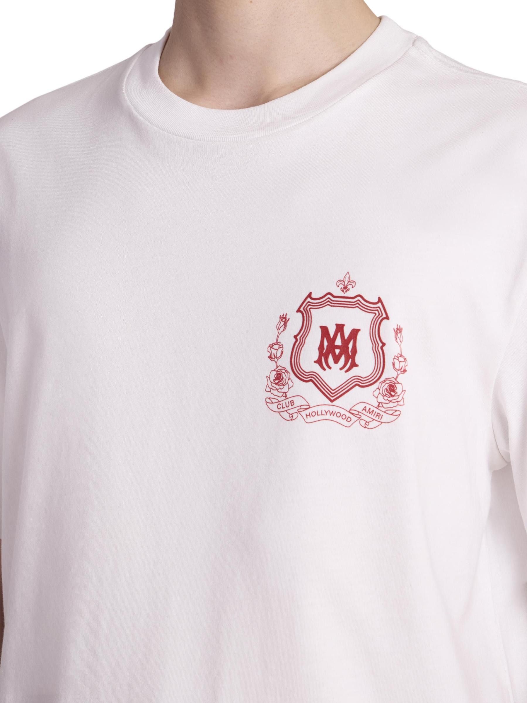 Amiri os11x1225 Ma Crest Cotton T-Shirt in White Size US S / EU 44-46 / 1 - 5 Thumbnail