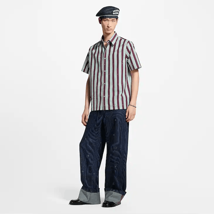 Louis Vuitton Striped Short-Sleeved Shirt Size US XS / EU 42 / 0 - 5 Thumbnail