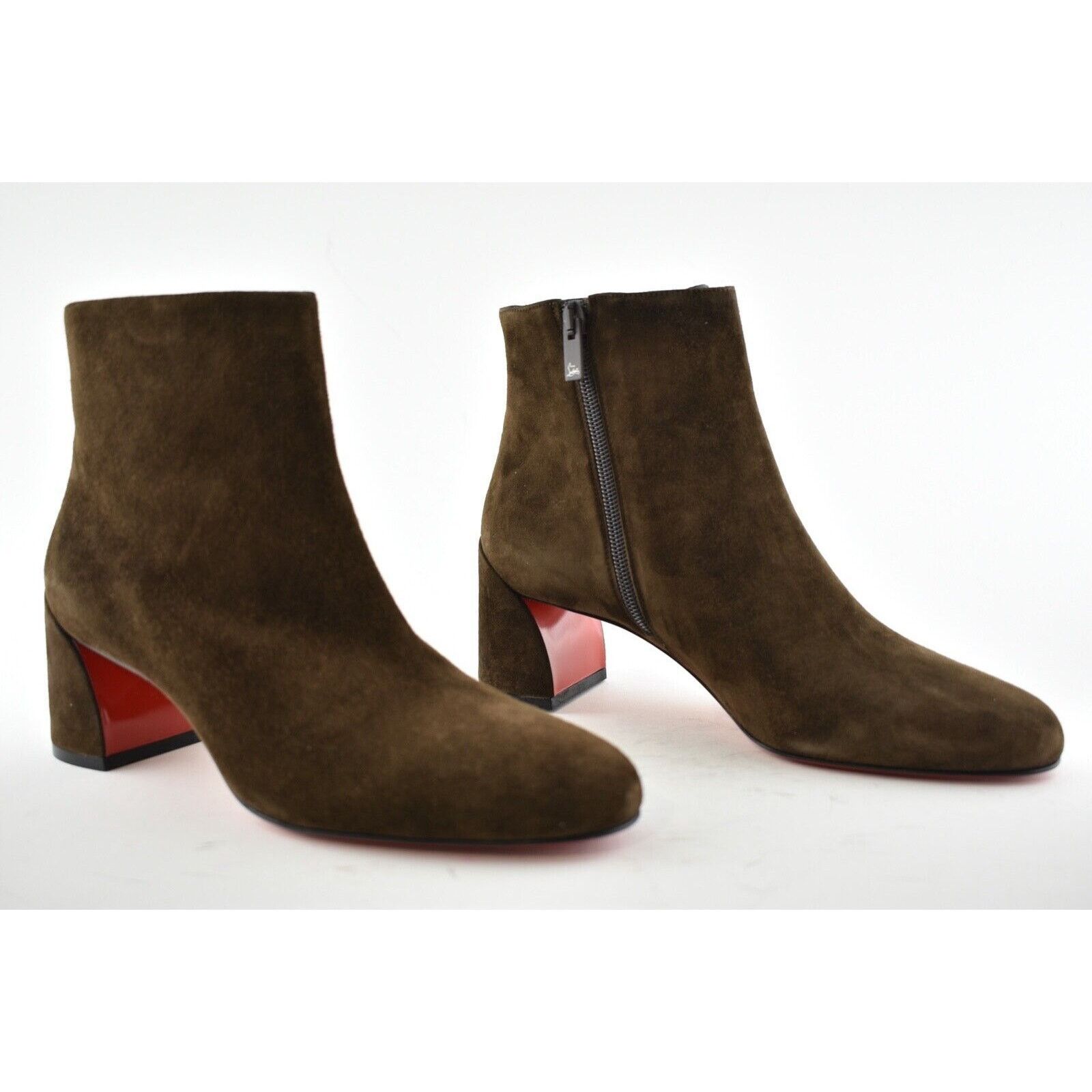 Christian Louboutin Christian Louboutin Turela 55 Arabica Brown Suede Ankle Size US 7.5 / IT 37.5 - 4 Thumbnail