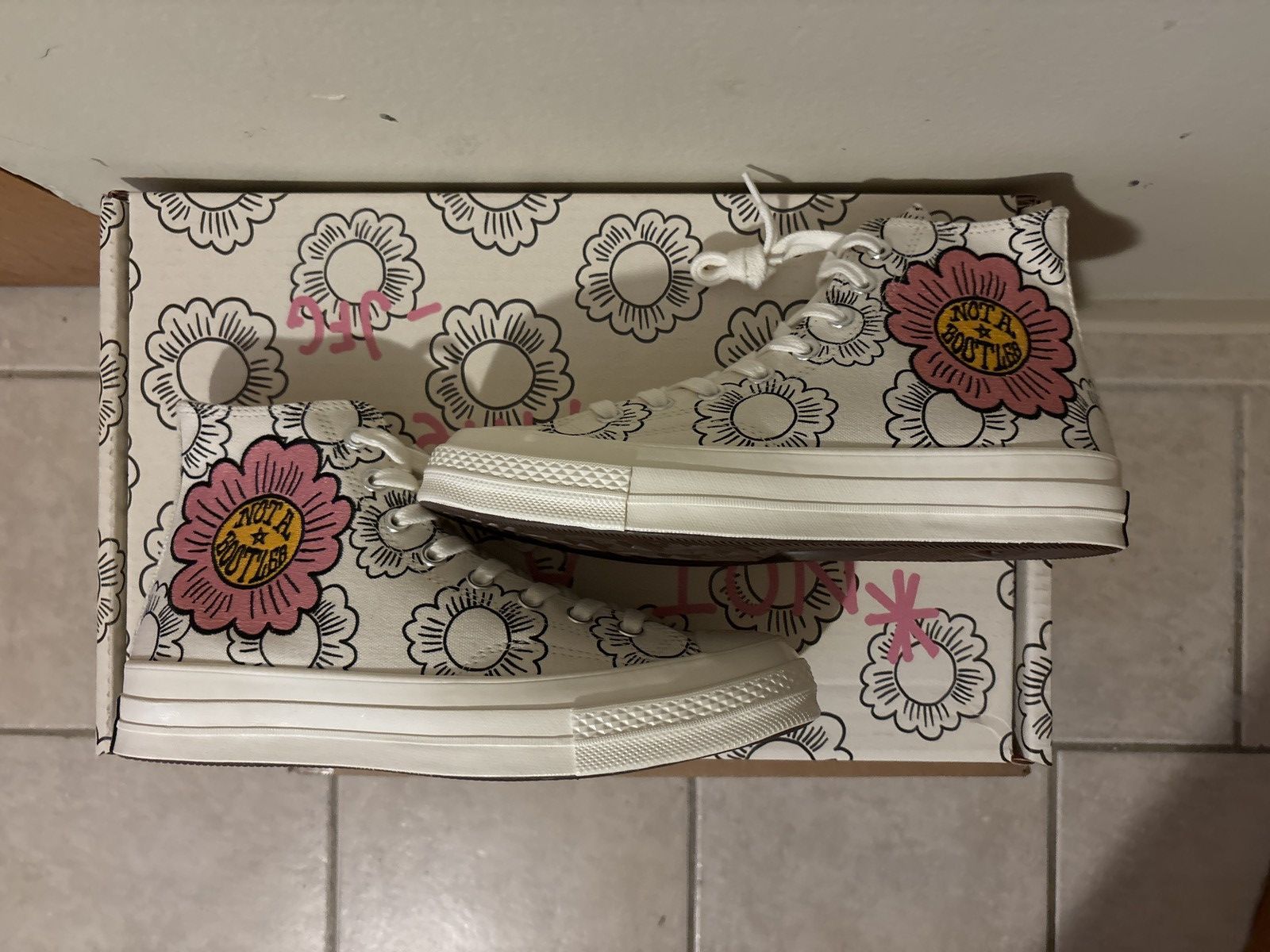 image of Joe Freshgoods “This Is Not A Bootleg” Converse in White, Men's (Size 8)