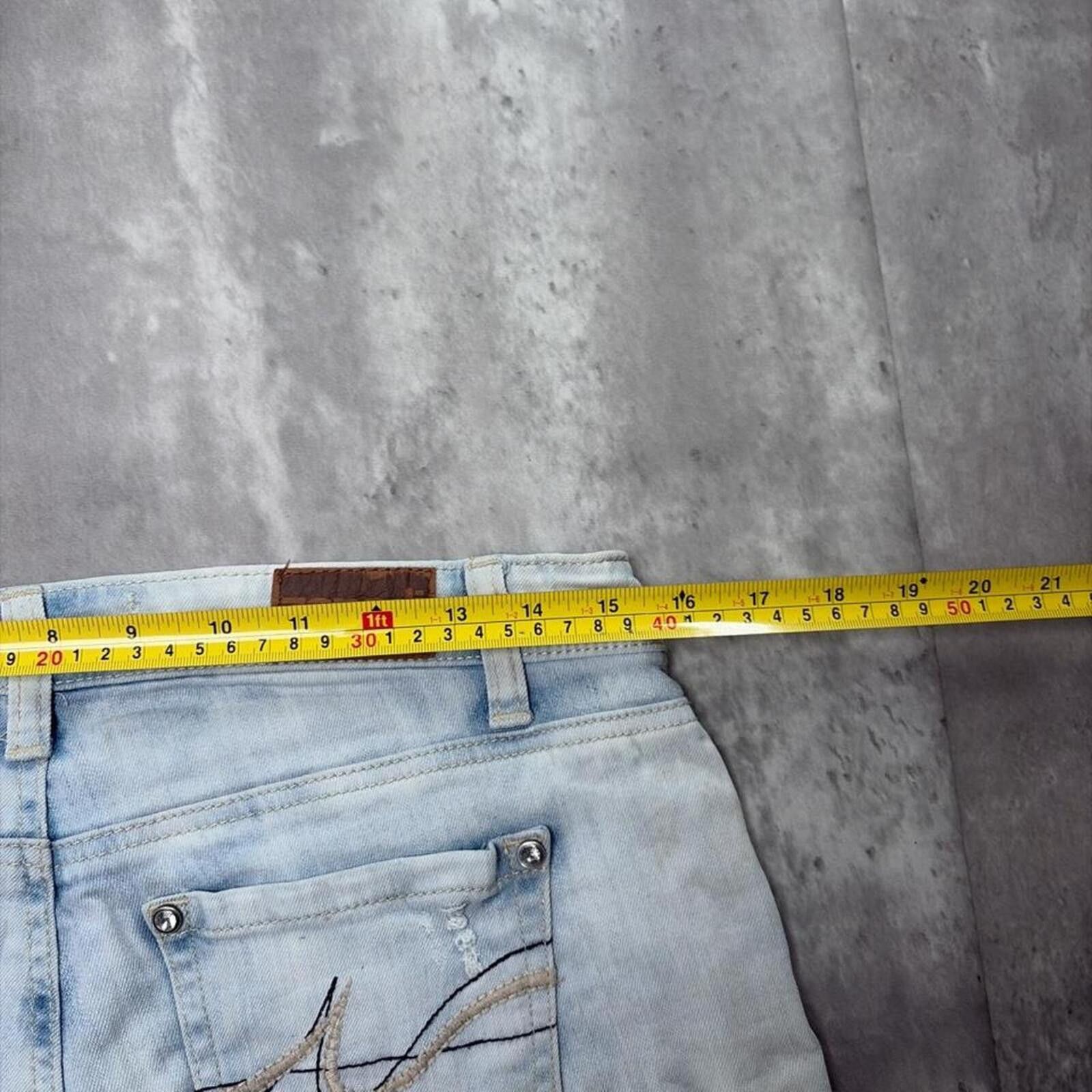 Other Y2K Light Wash Zanadi Grunge Gothic Denim Shorts Size 32" / US 10 / IT 46 - 6 Thumbnail