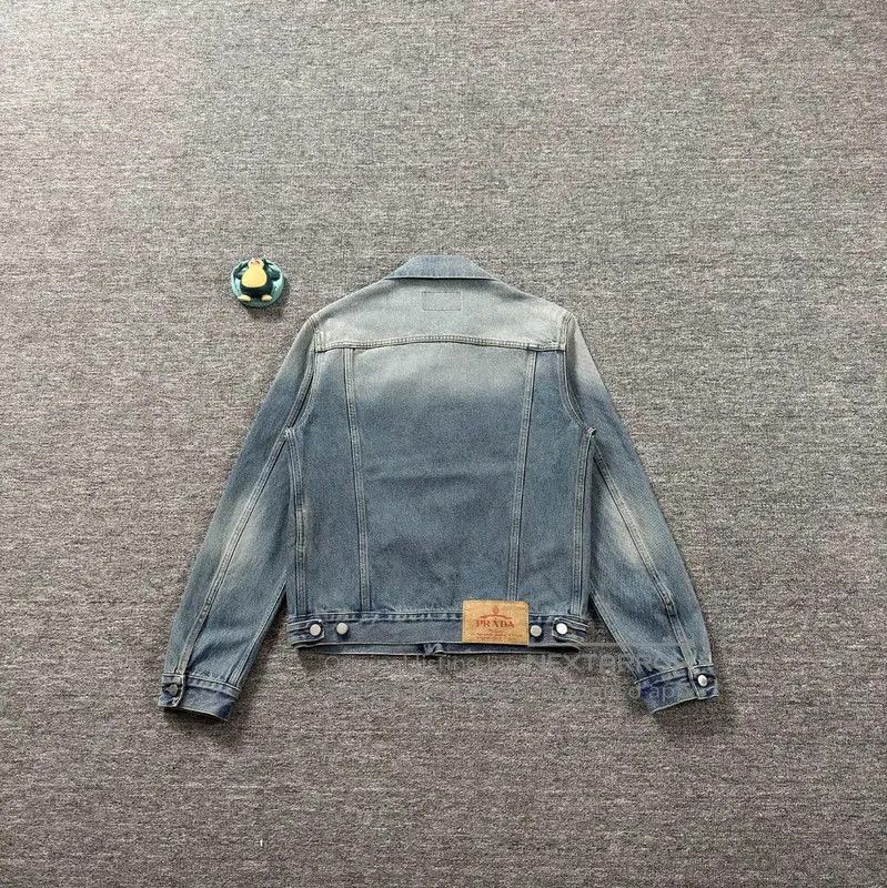 Prada Prada Blue Cotton Men's Denim Jacket. Size US S / EU 44-46 / 1 - 2 Thumbnail