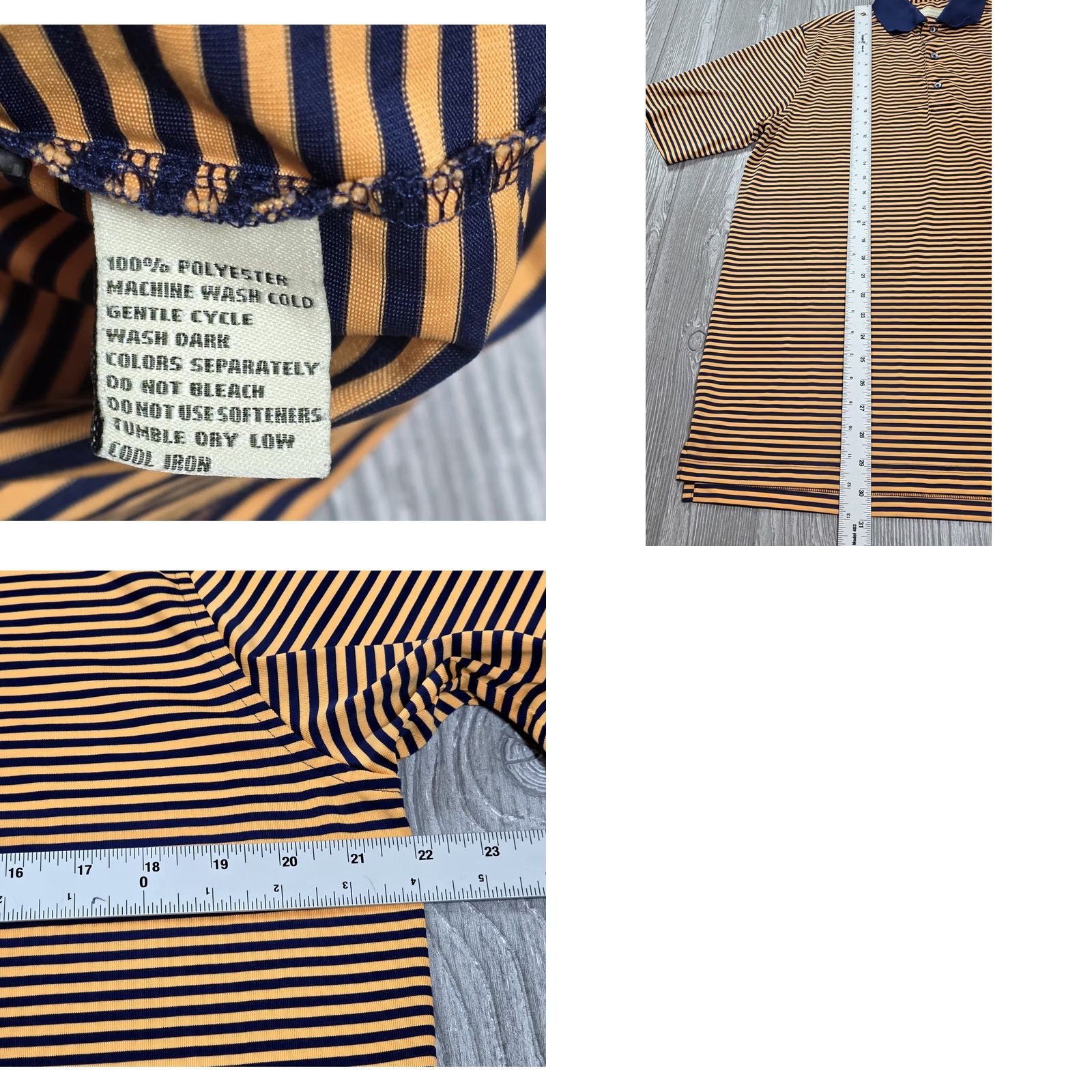 Vintage Donald Ross Men Polo Shirt M Blue Orange Performance Short Sleeve The Ridge Size US M / EU 48-50 / 2 - 8 Thumbnail
